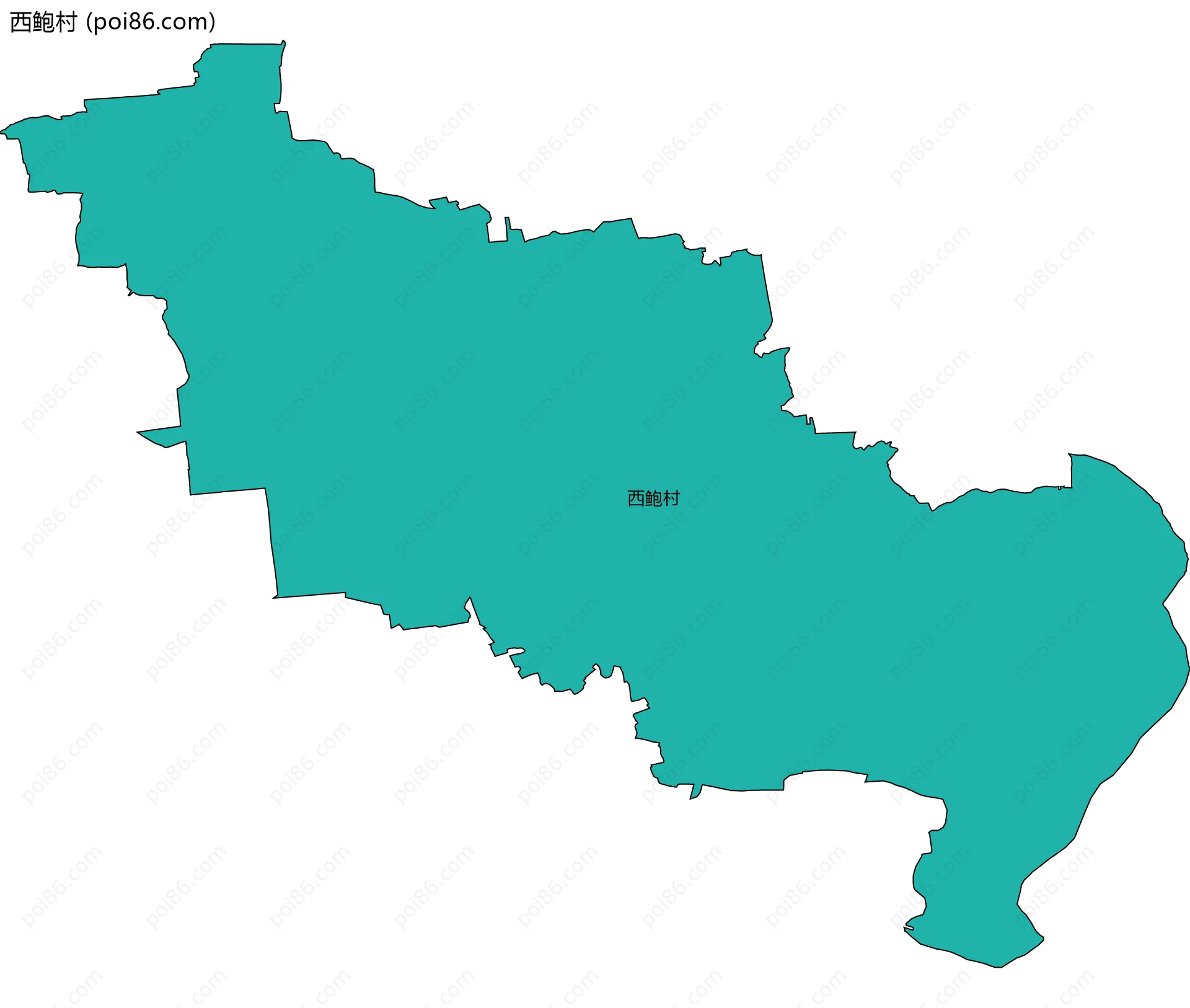 西鲍村边界地图