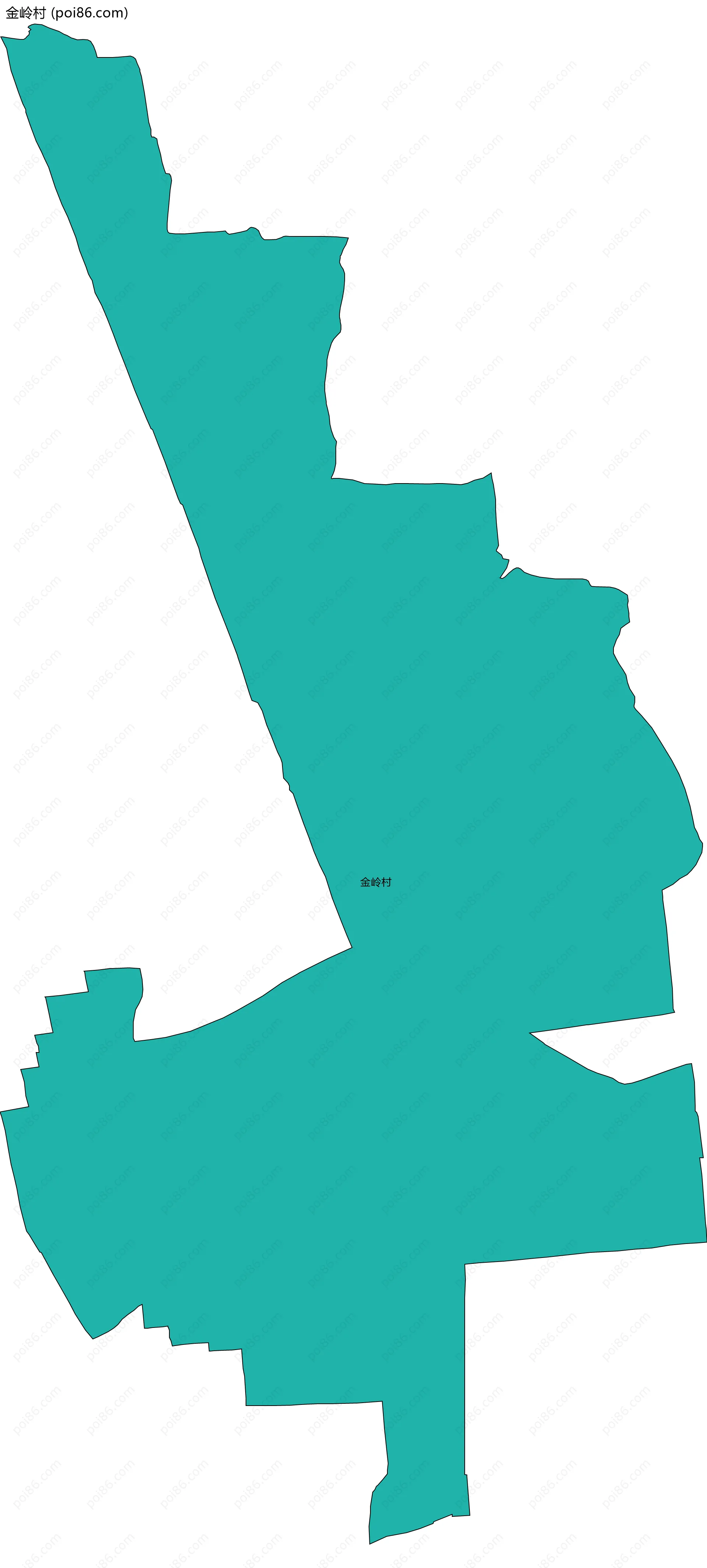 金岭村边界地图