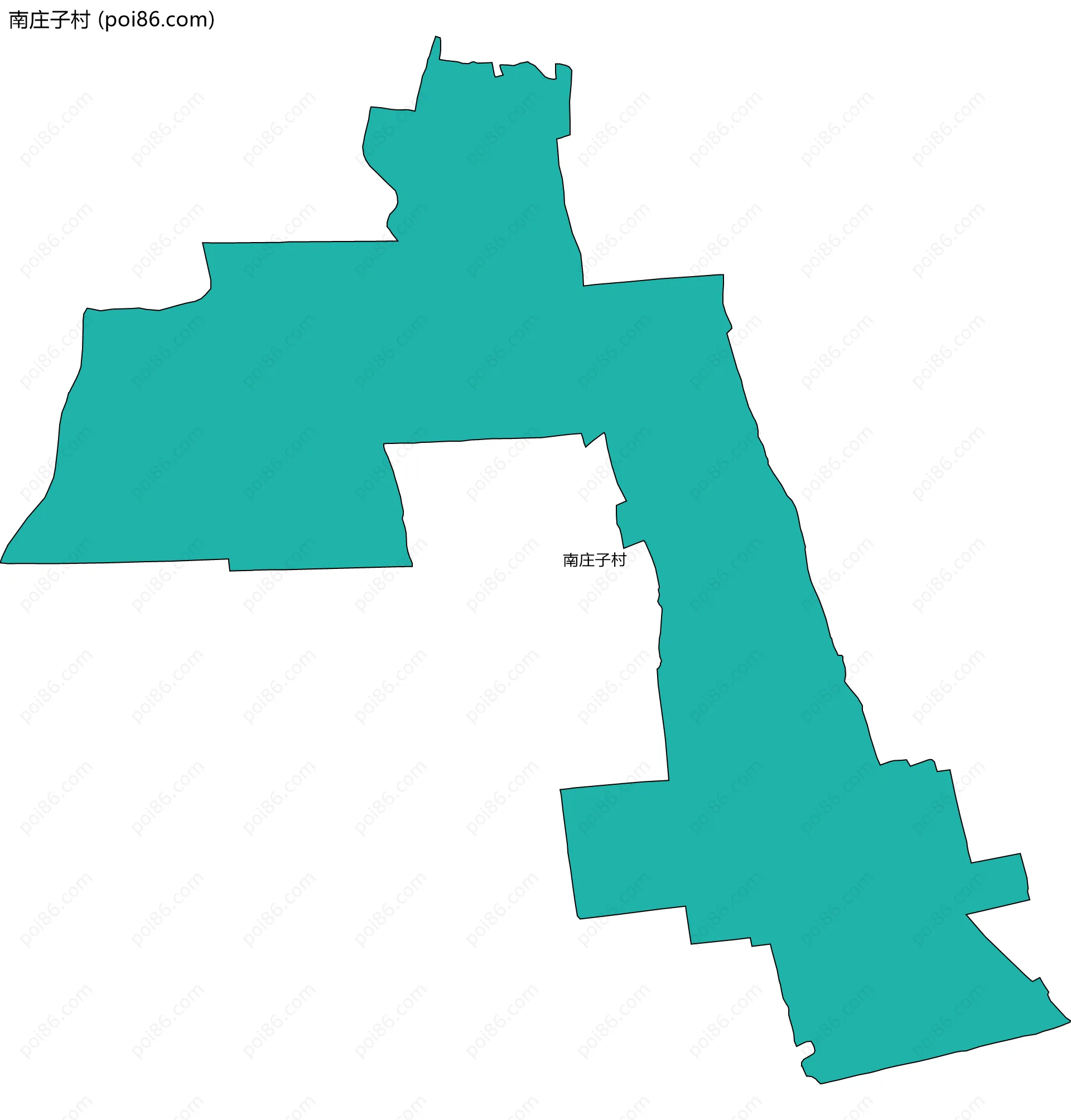 南庄子村边界地图