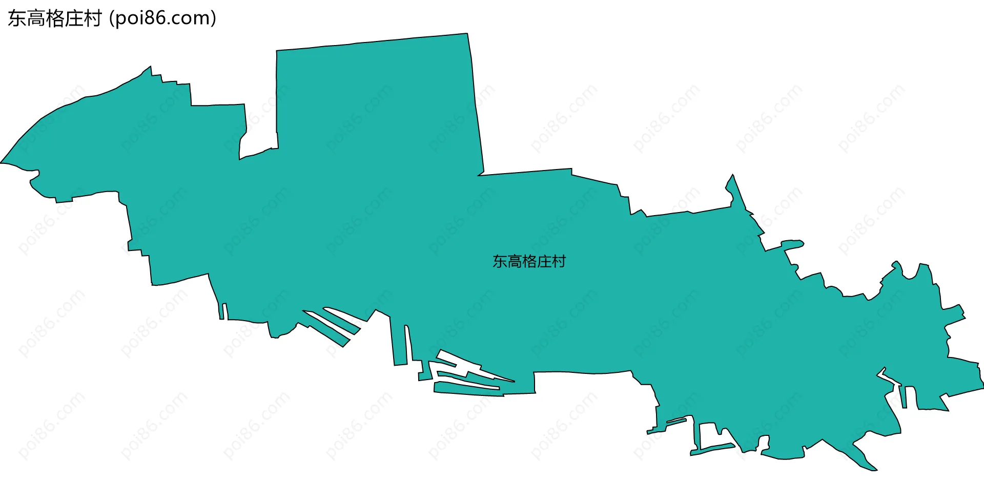 东高格庄村边界地图