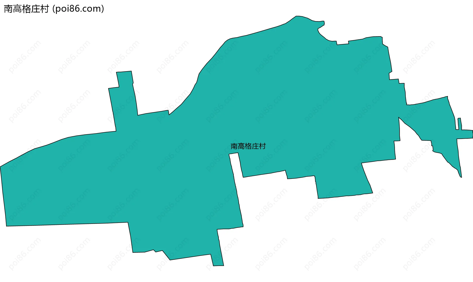 南高格庄村边界地图
