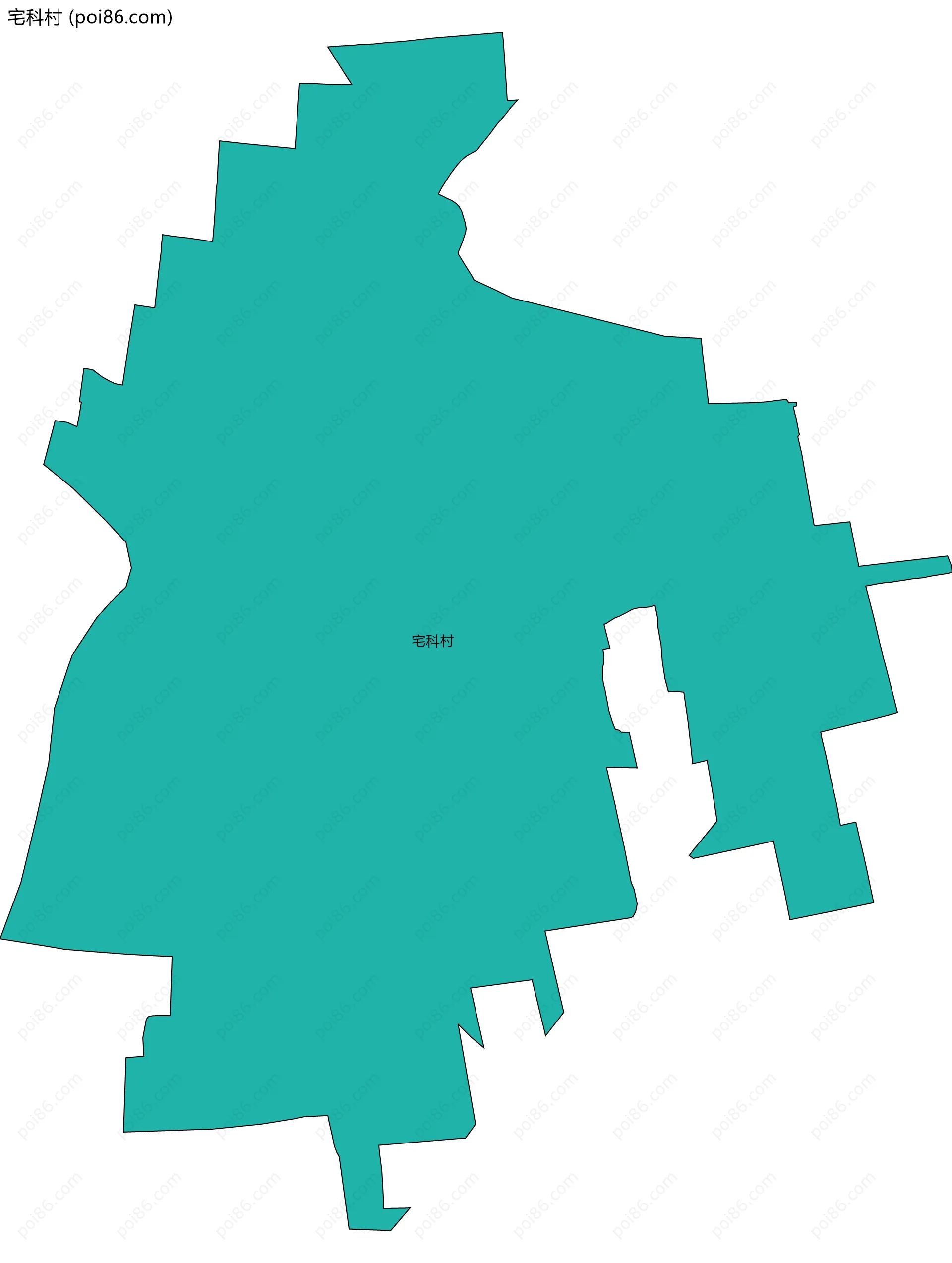 宅科村边界地图