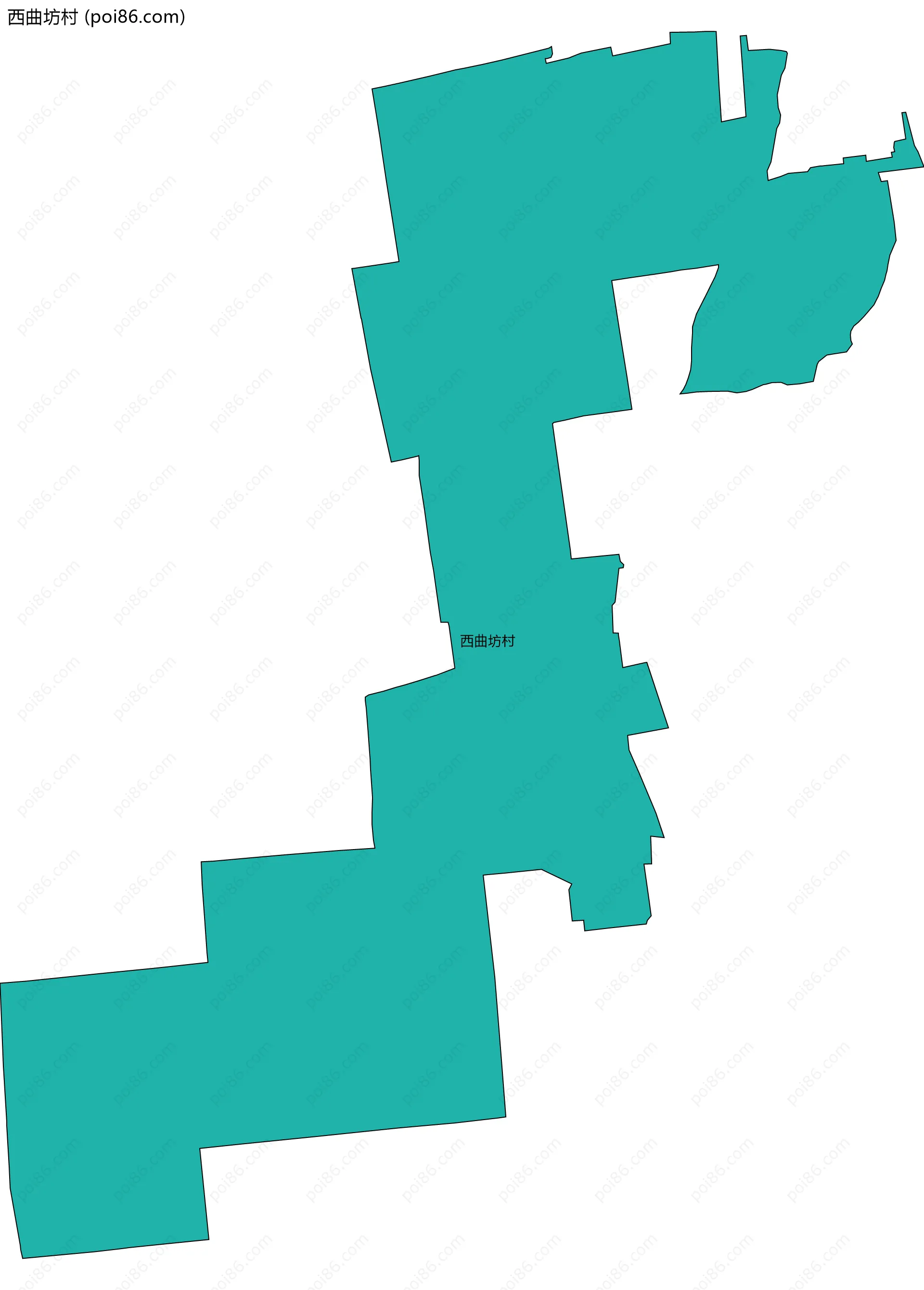 西曲坊村边界地图