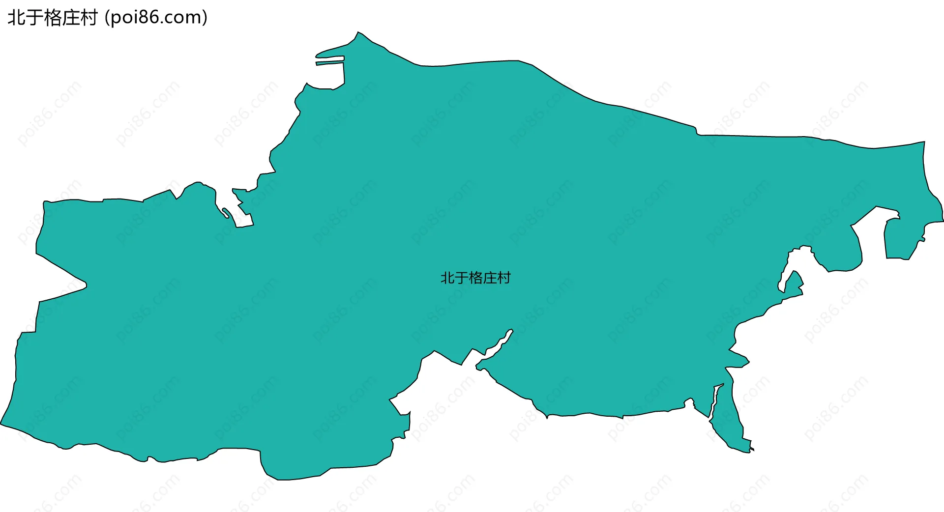 北于格庄村边界地图