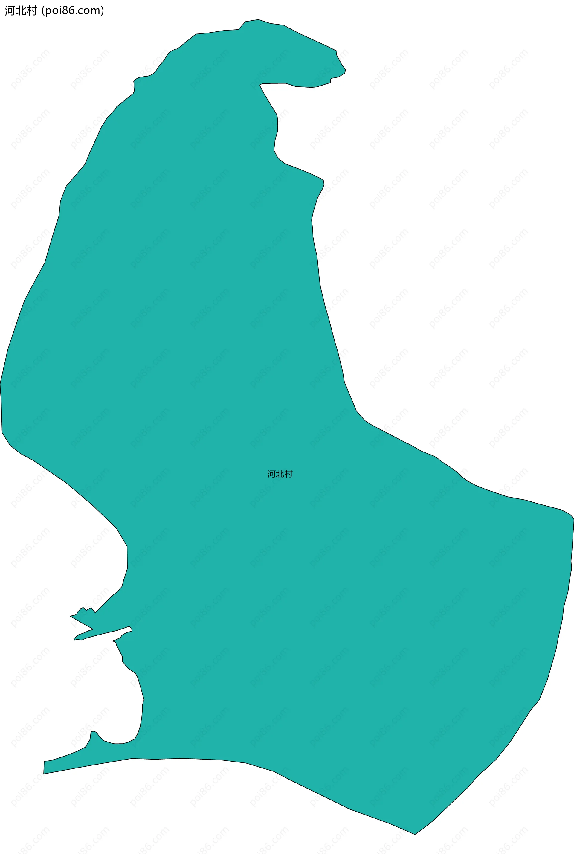 河北村边界地图