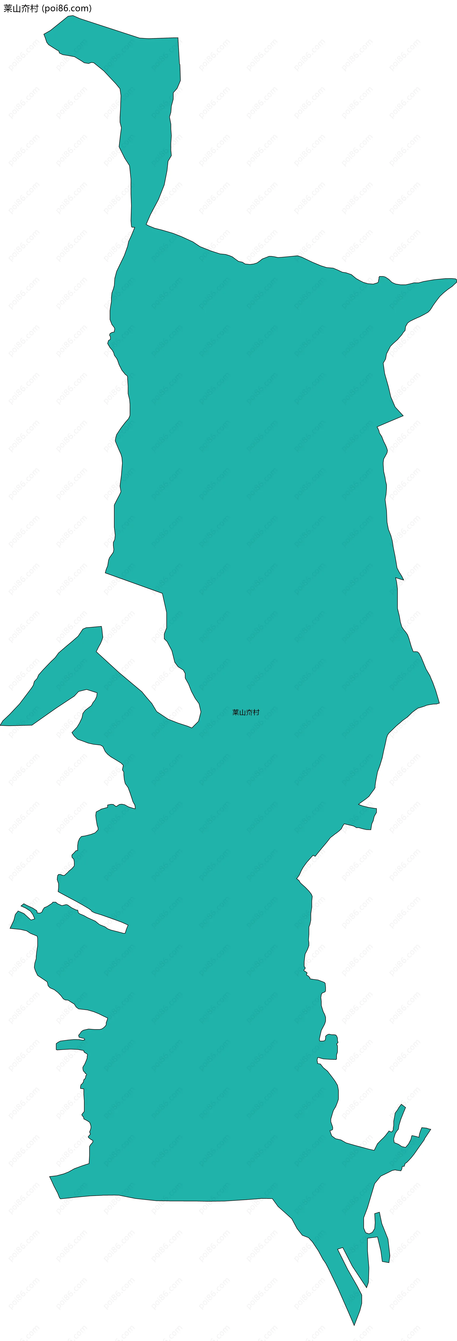 莱山夼村边界地图