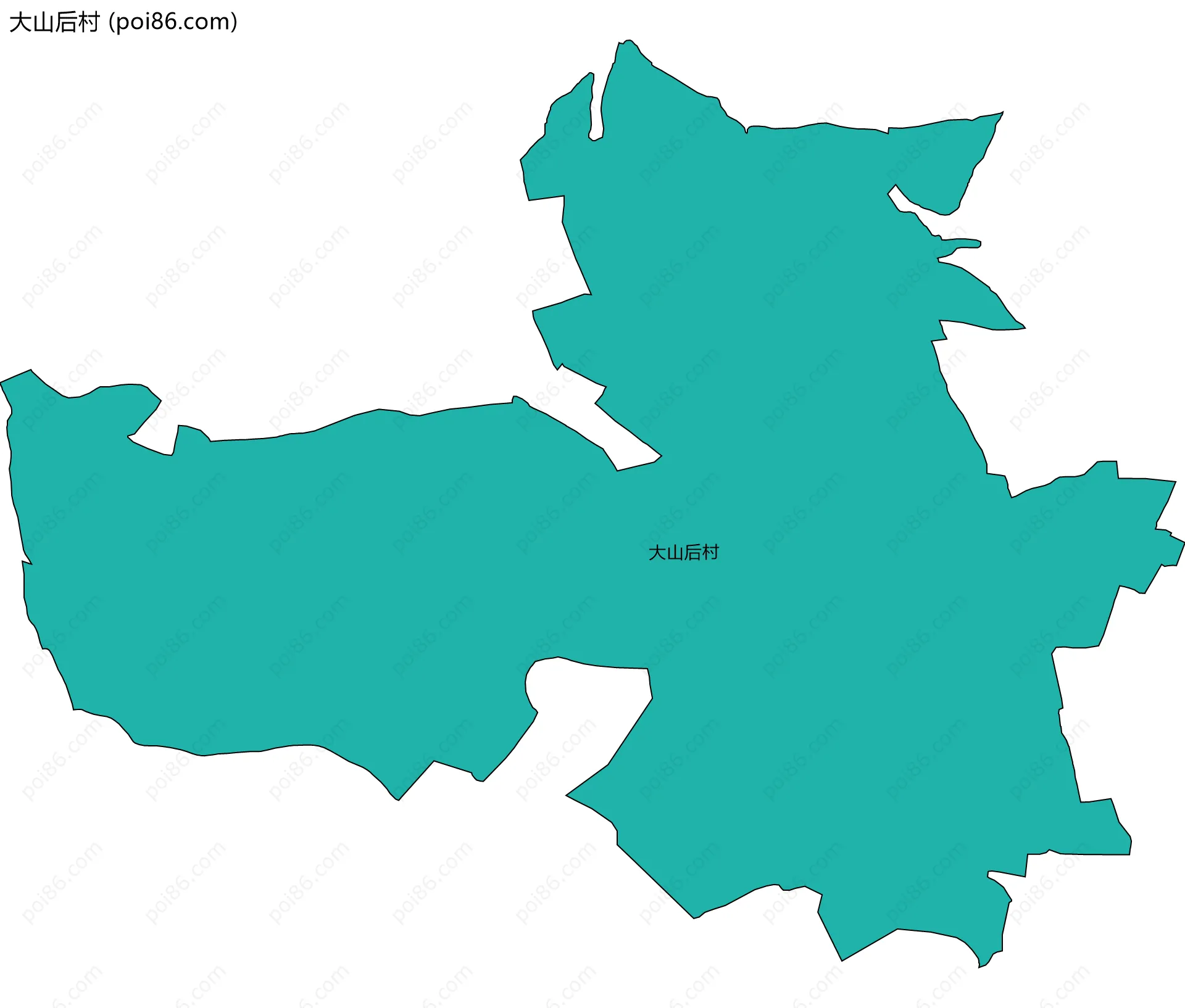 大山后村边界地图