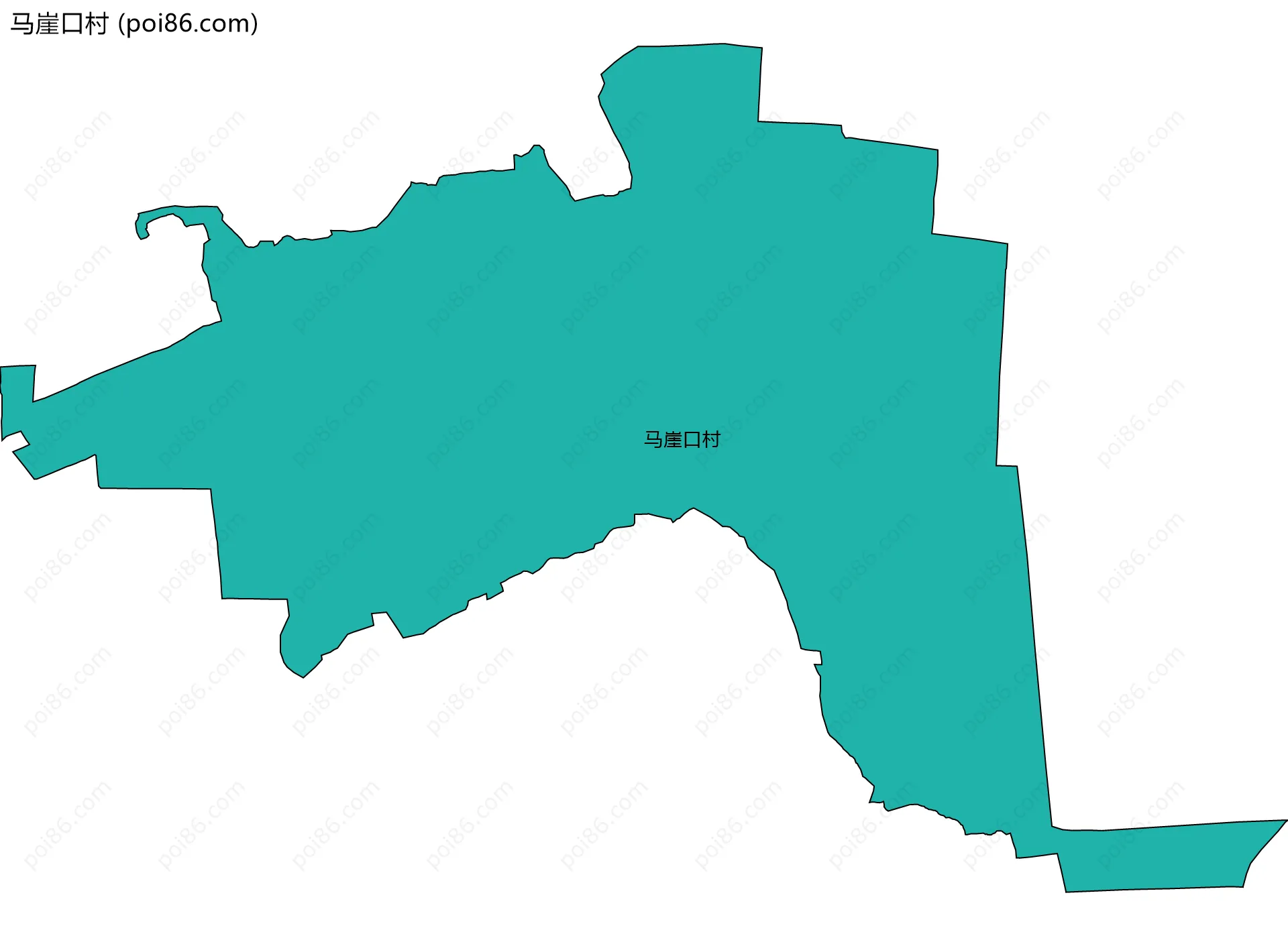 马崖口村边界地图