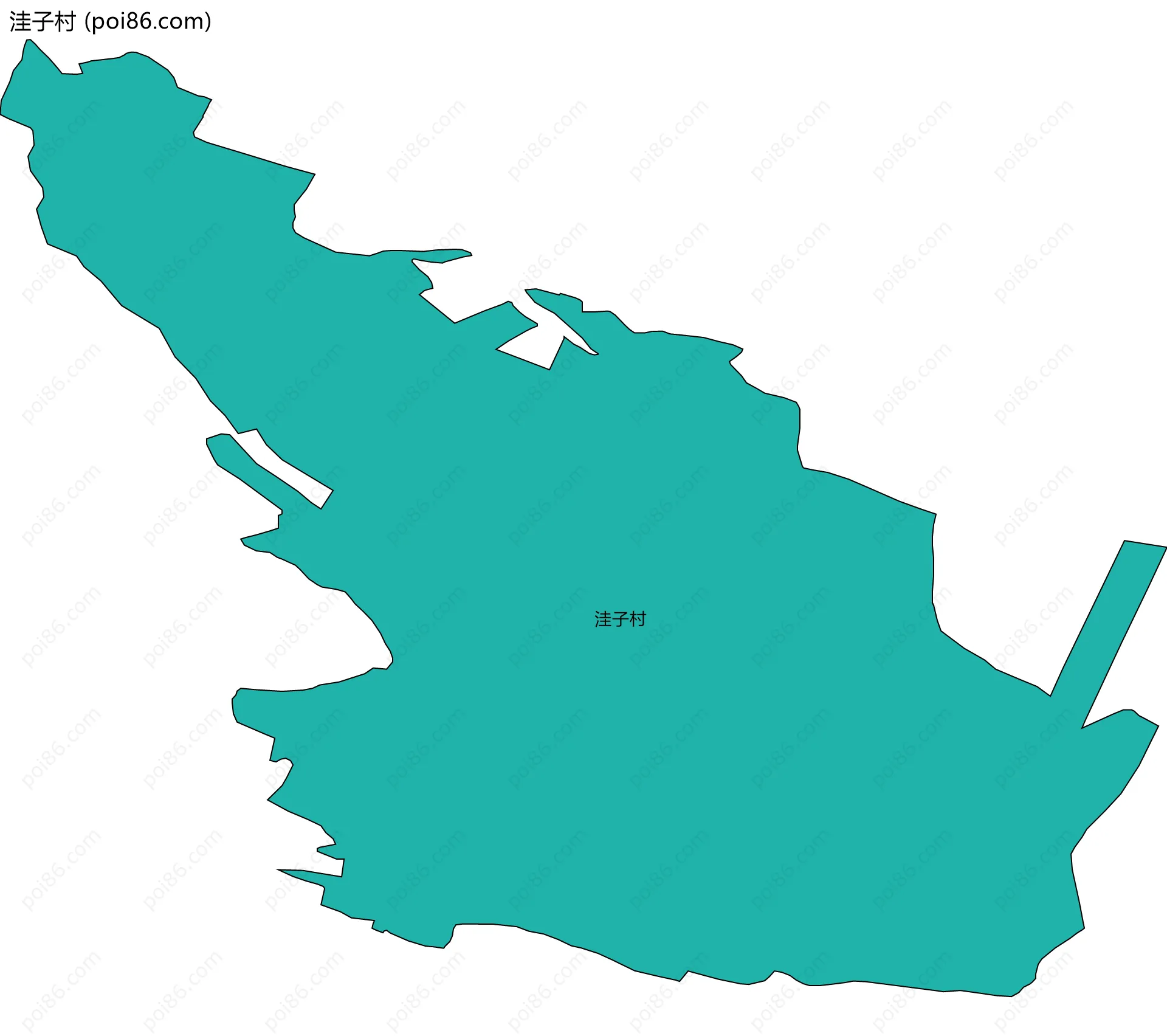 洼子村边界地图