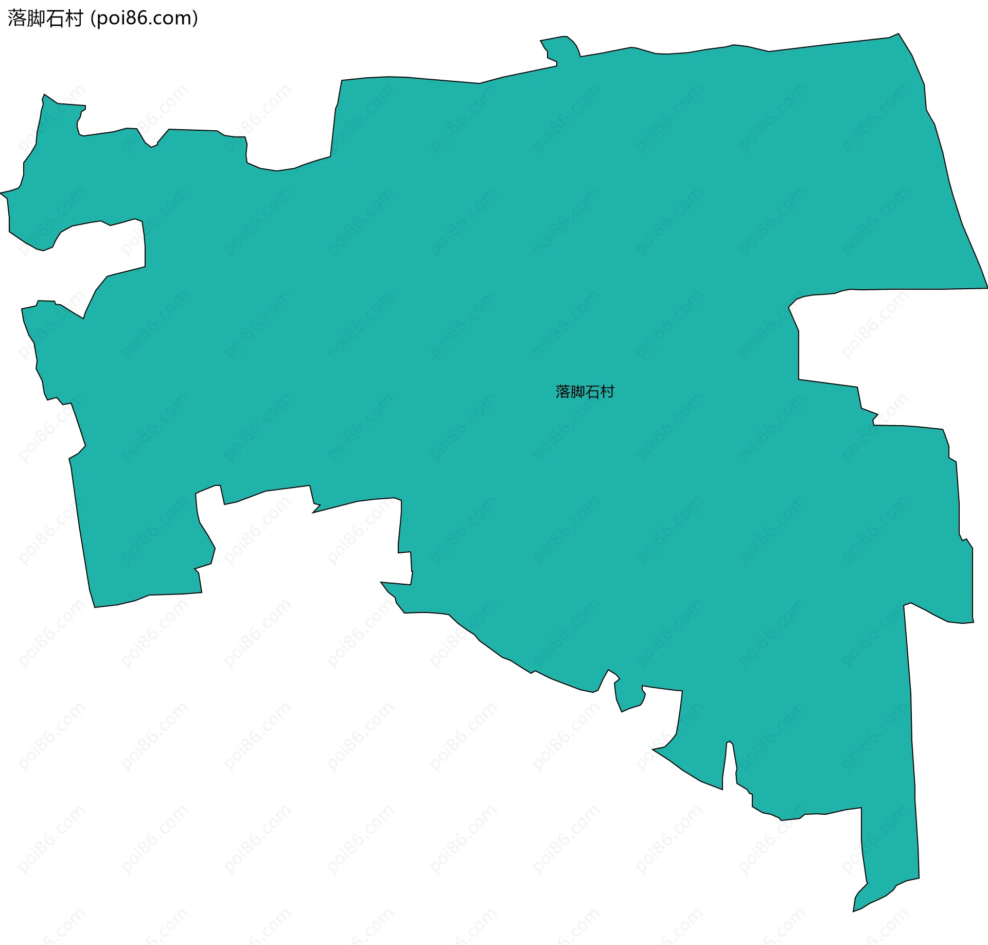 落脚石村边界地图
