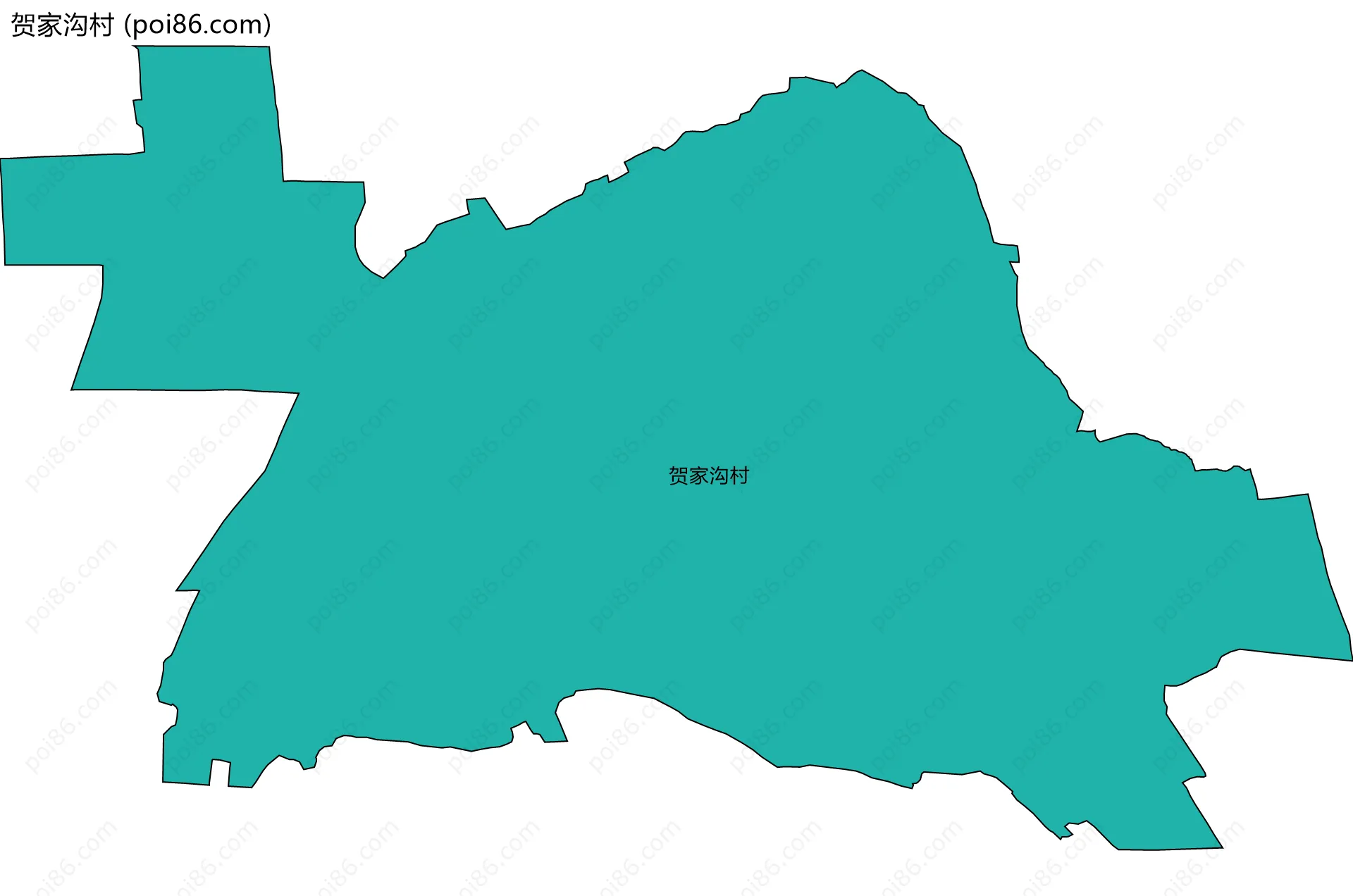 贺家沟村边界地图