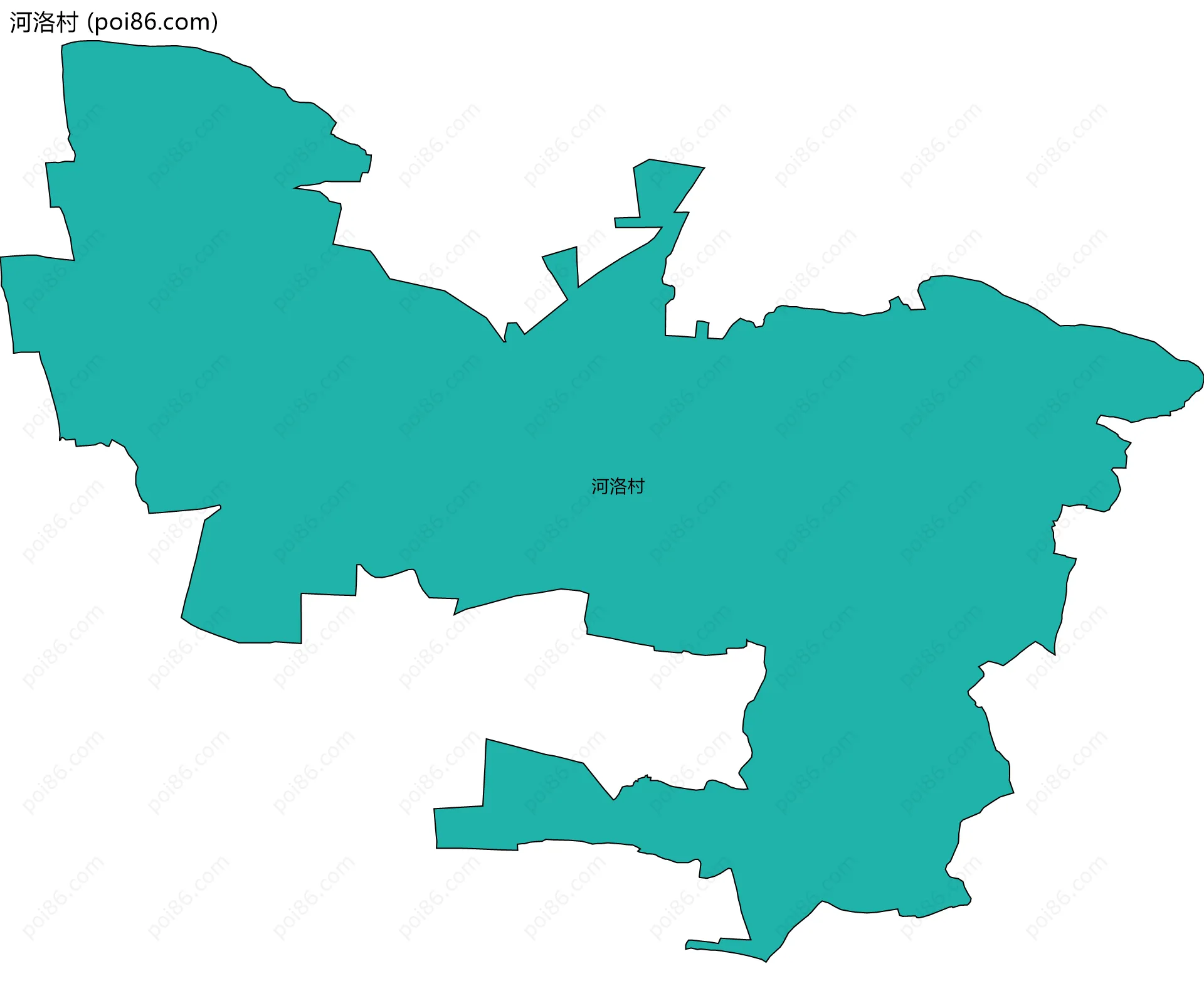 河洛村边界地图