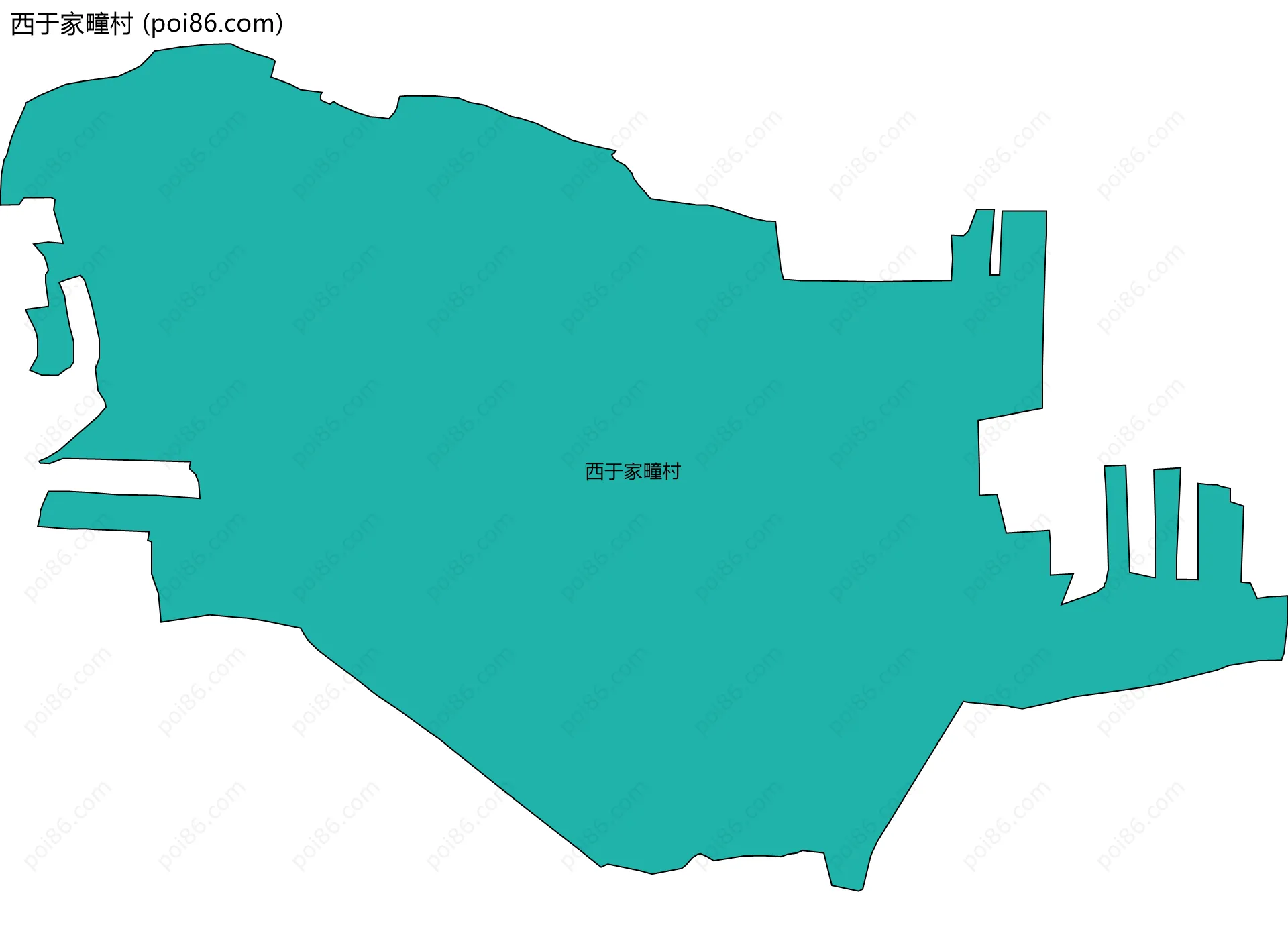 西于家疃村边界地图