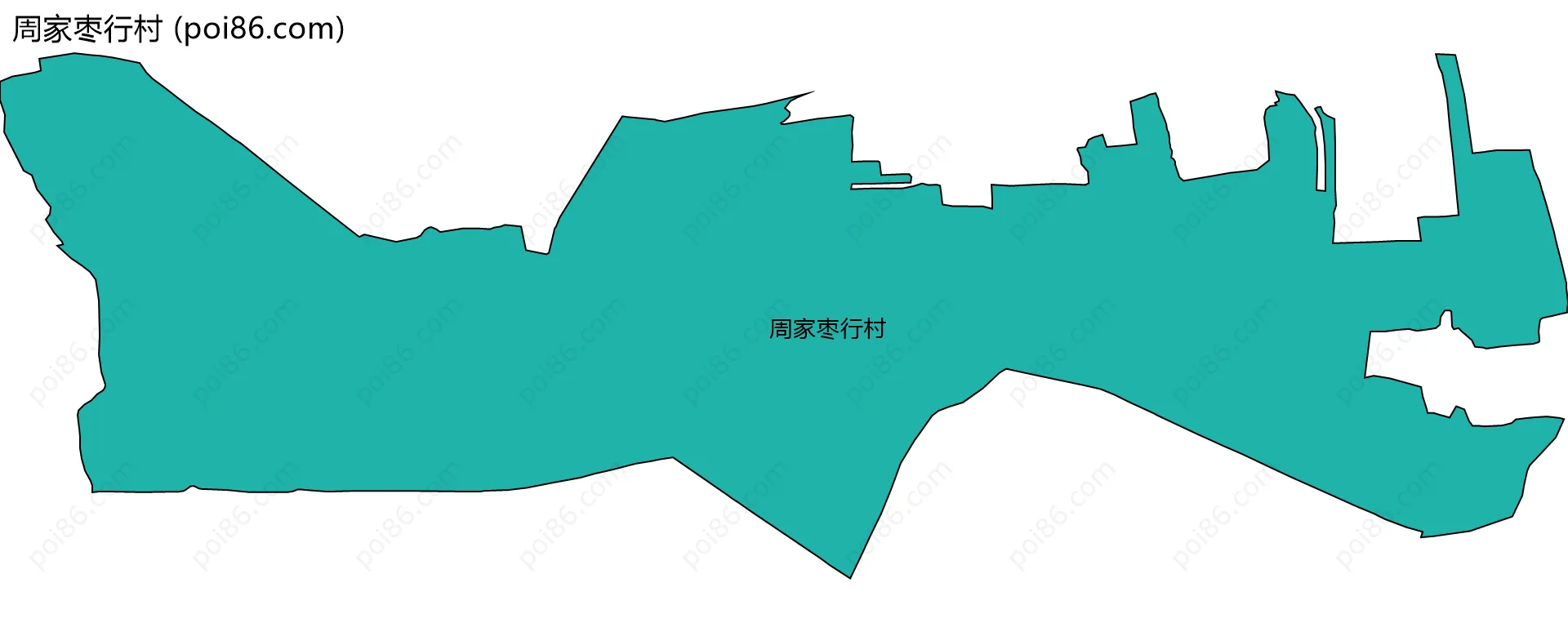 周家枣行村边界地图