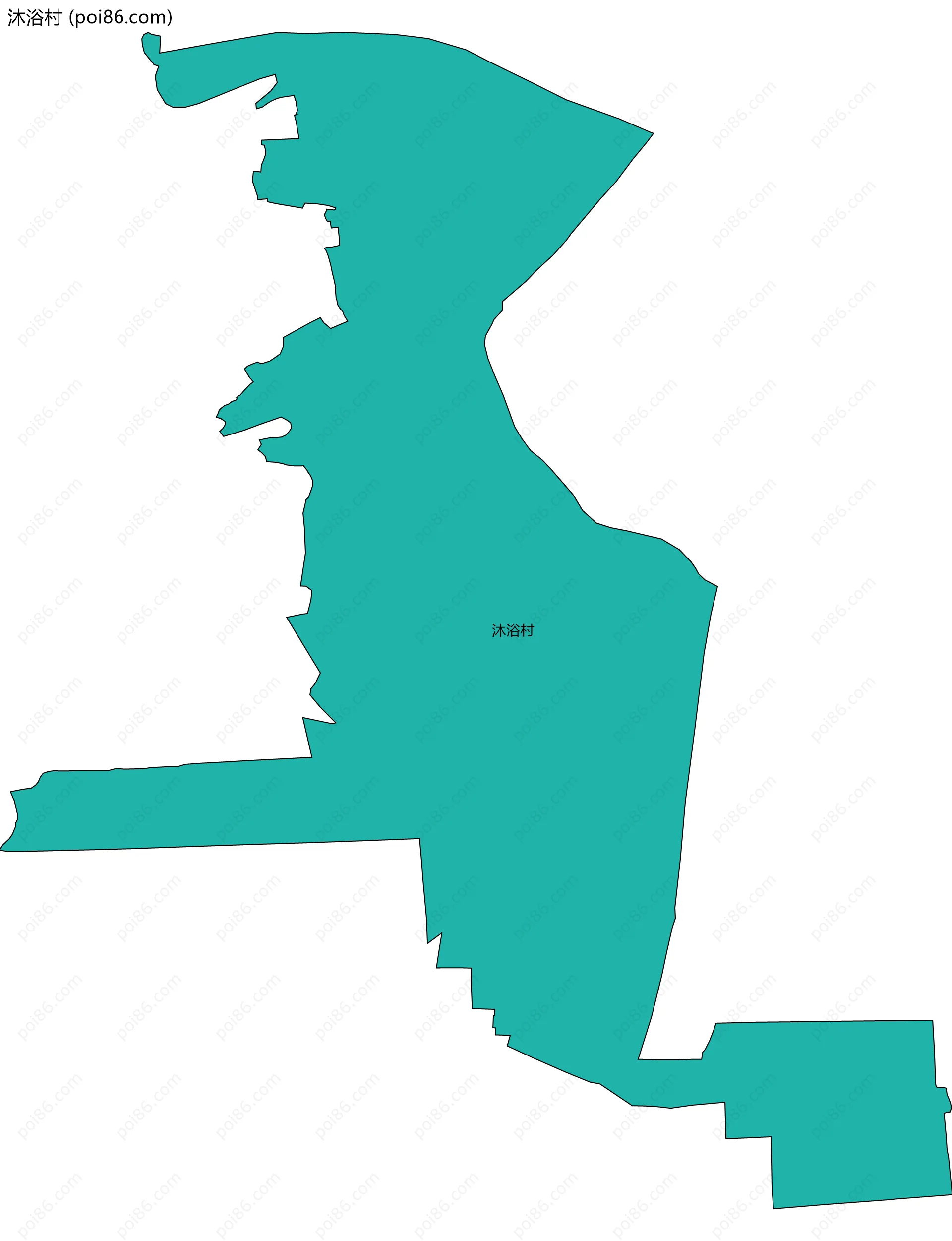 沐浴村边界地图