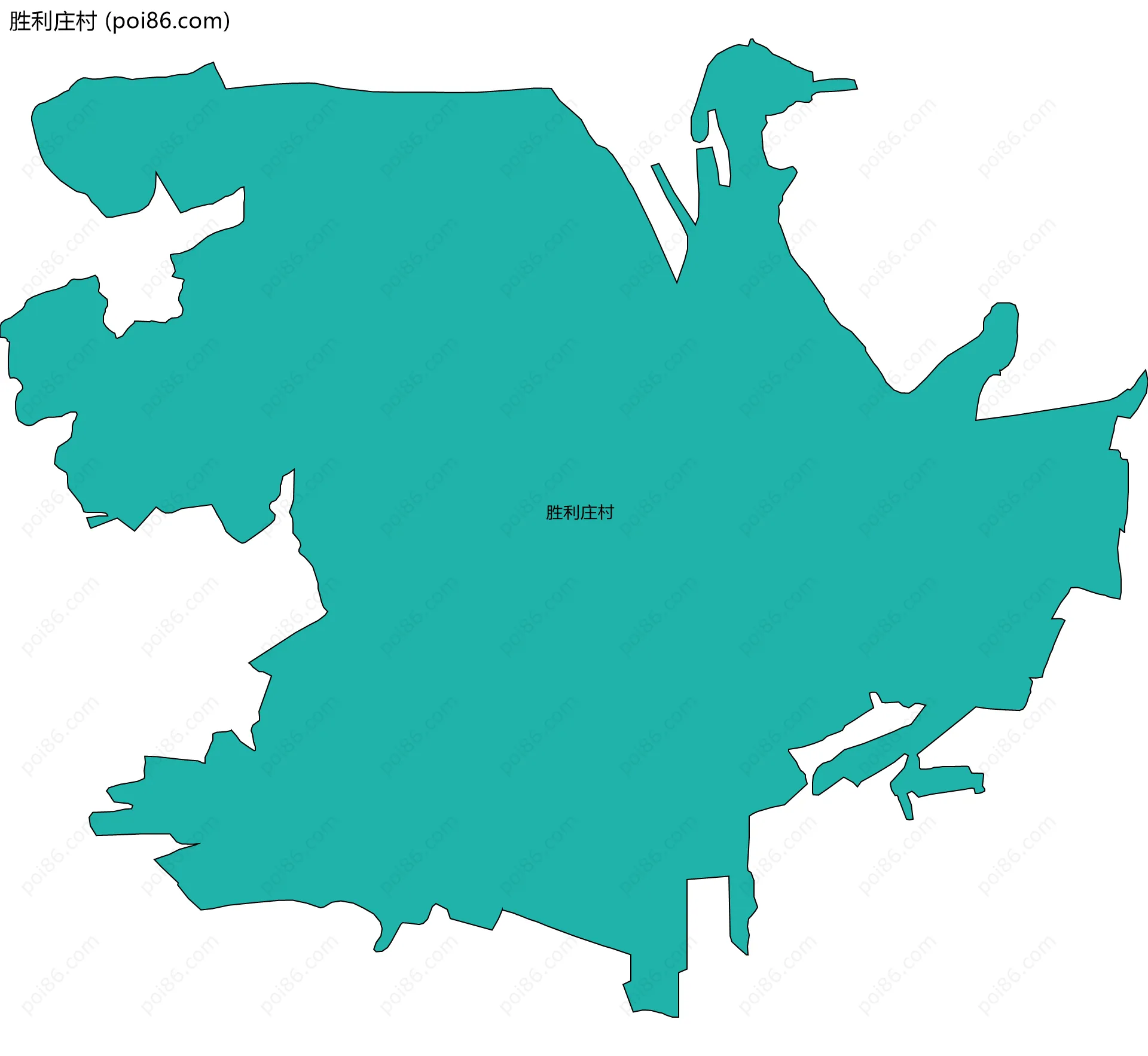 胜利庄村边界地图