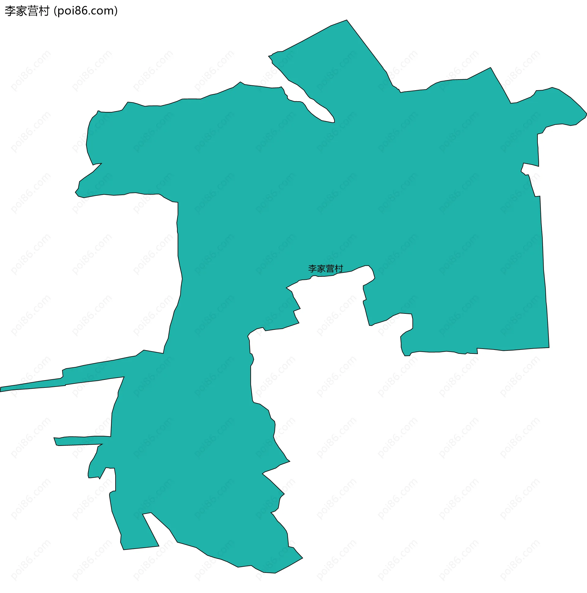 李家营村边界地图