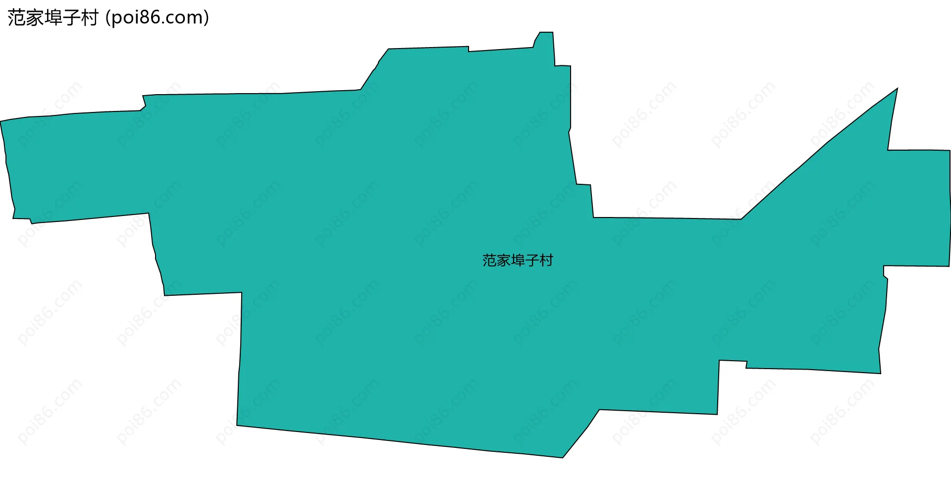 范家埠子村边界地图