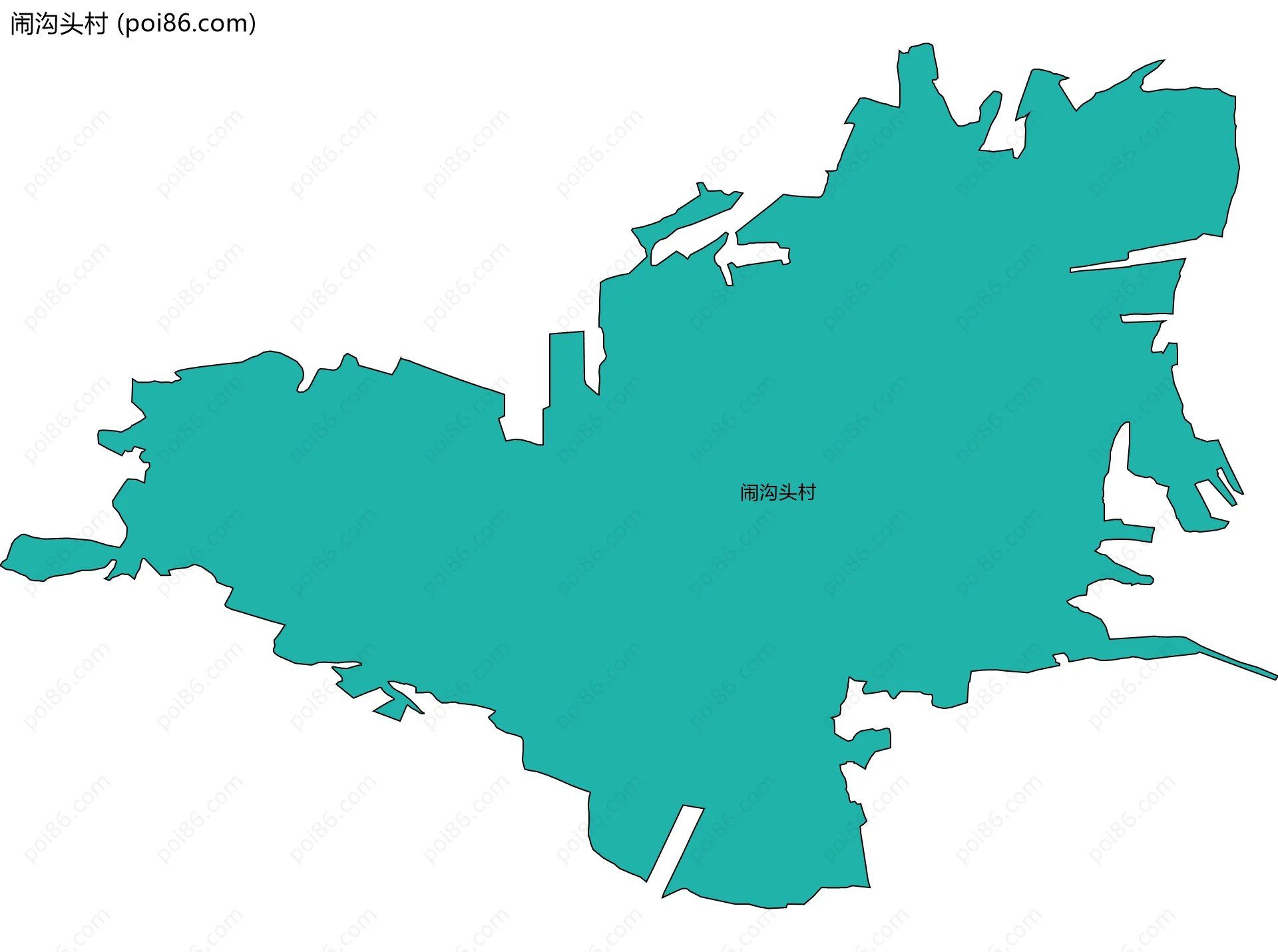 闹沟头村边界地图