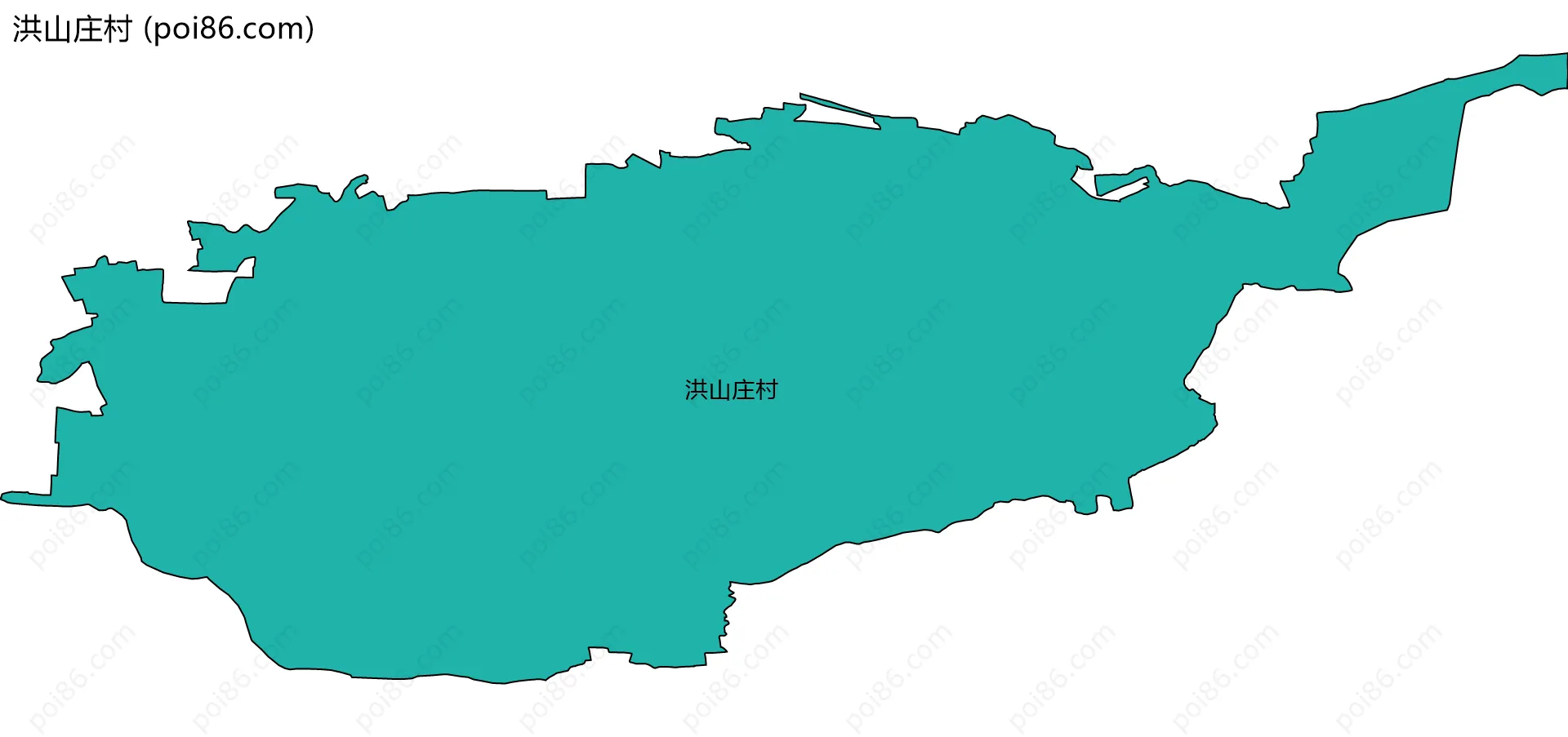 洪山庄村边界地图