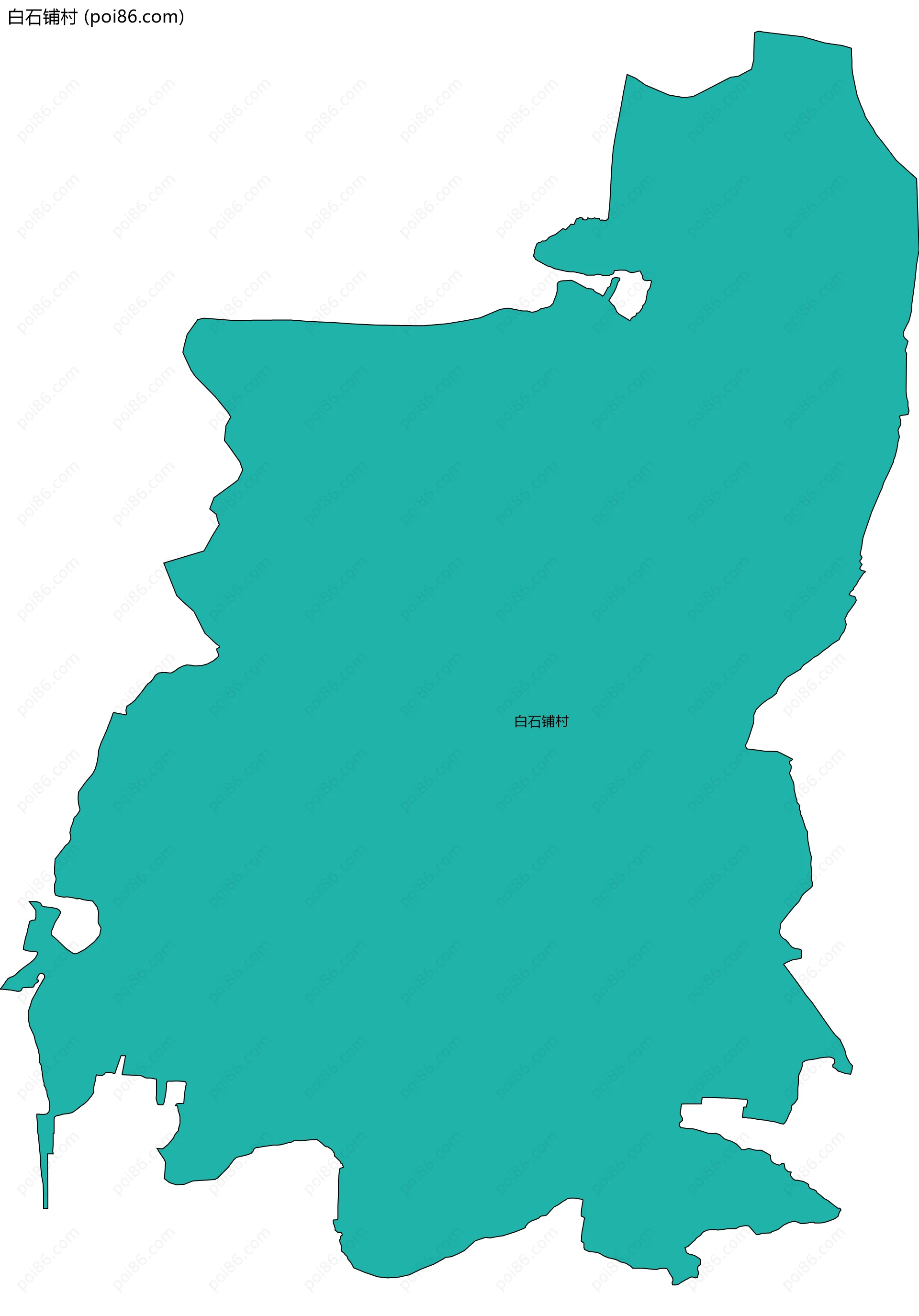 白石铺村边界地图