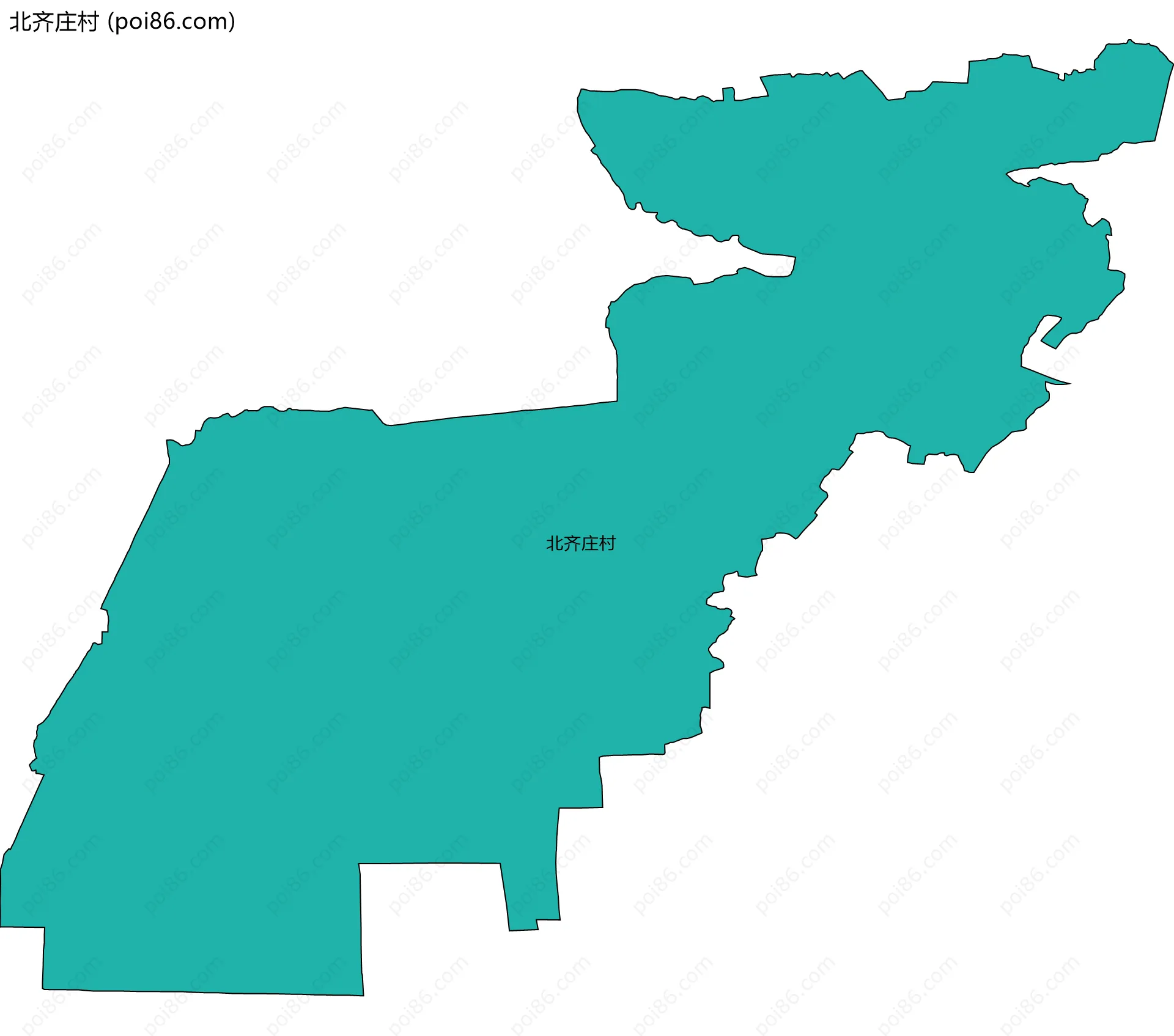 北齐庄村边界地图