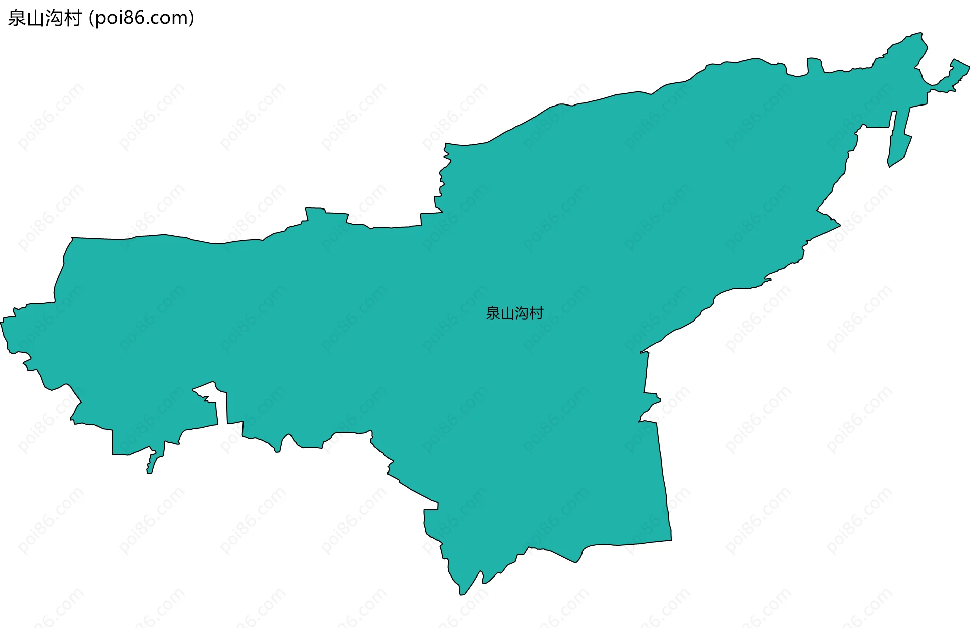 泉山沟村边界地图