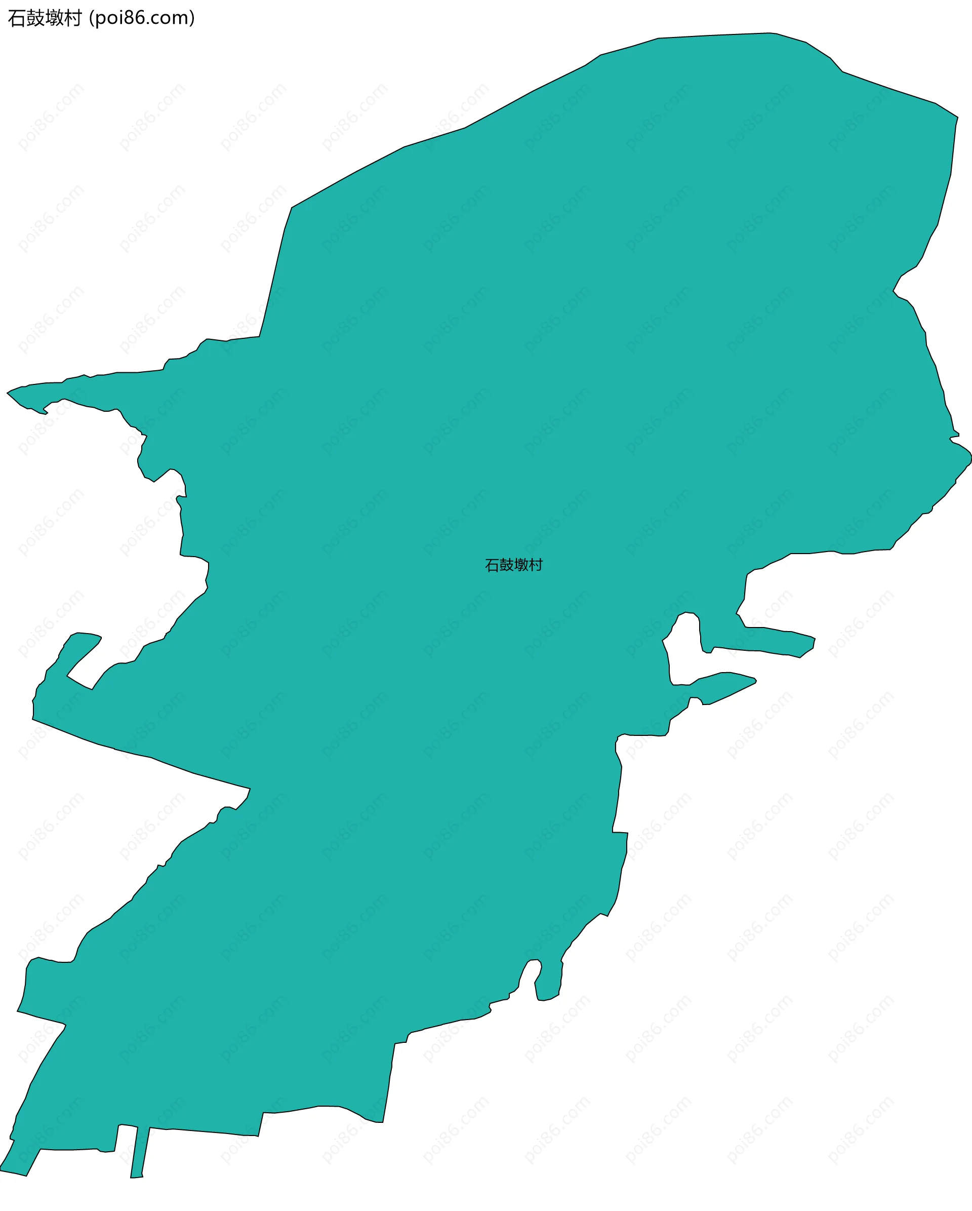 石鼓墩村边界地图