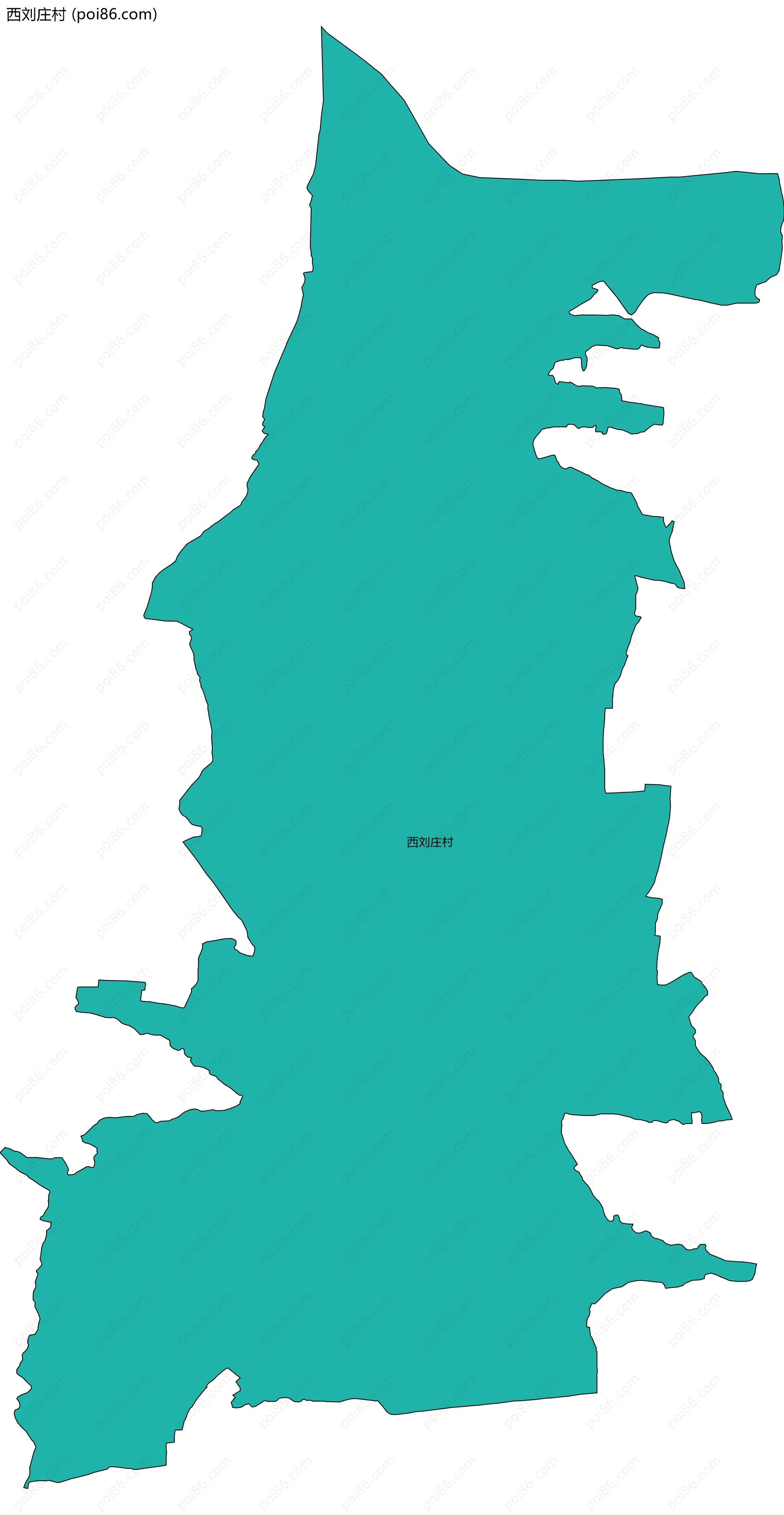 西刘庄村边界地图