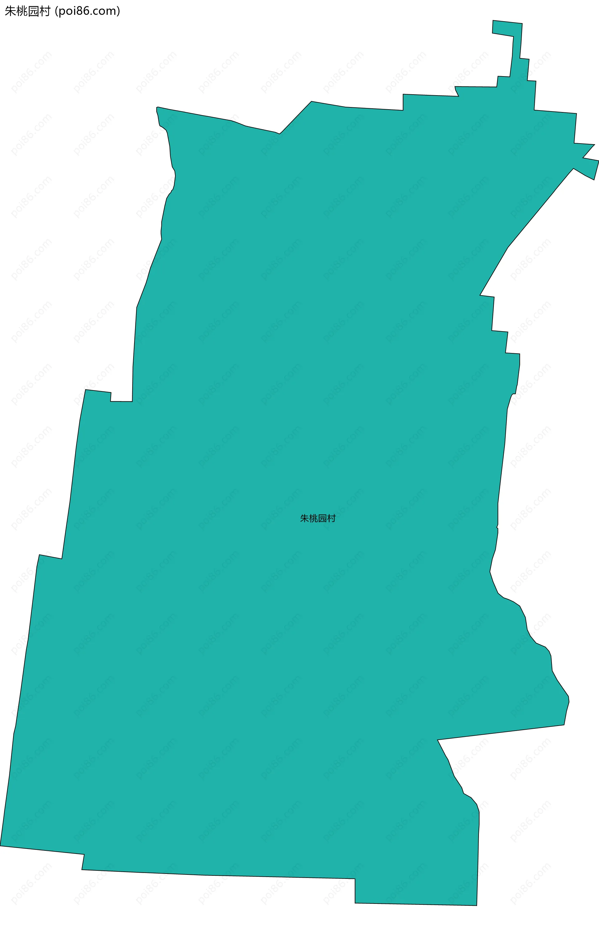 朱桃园村边界地图