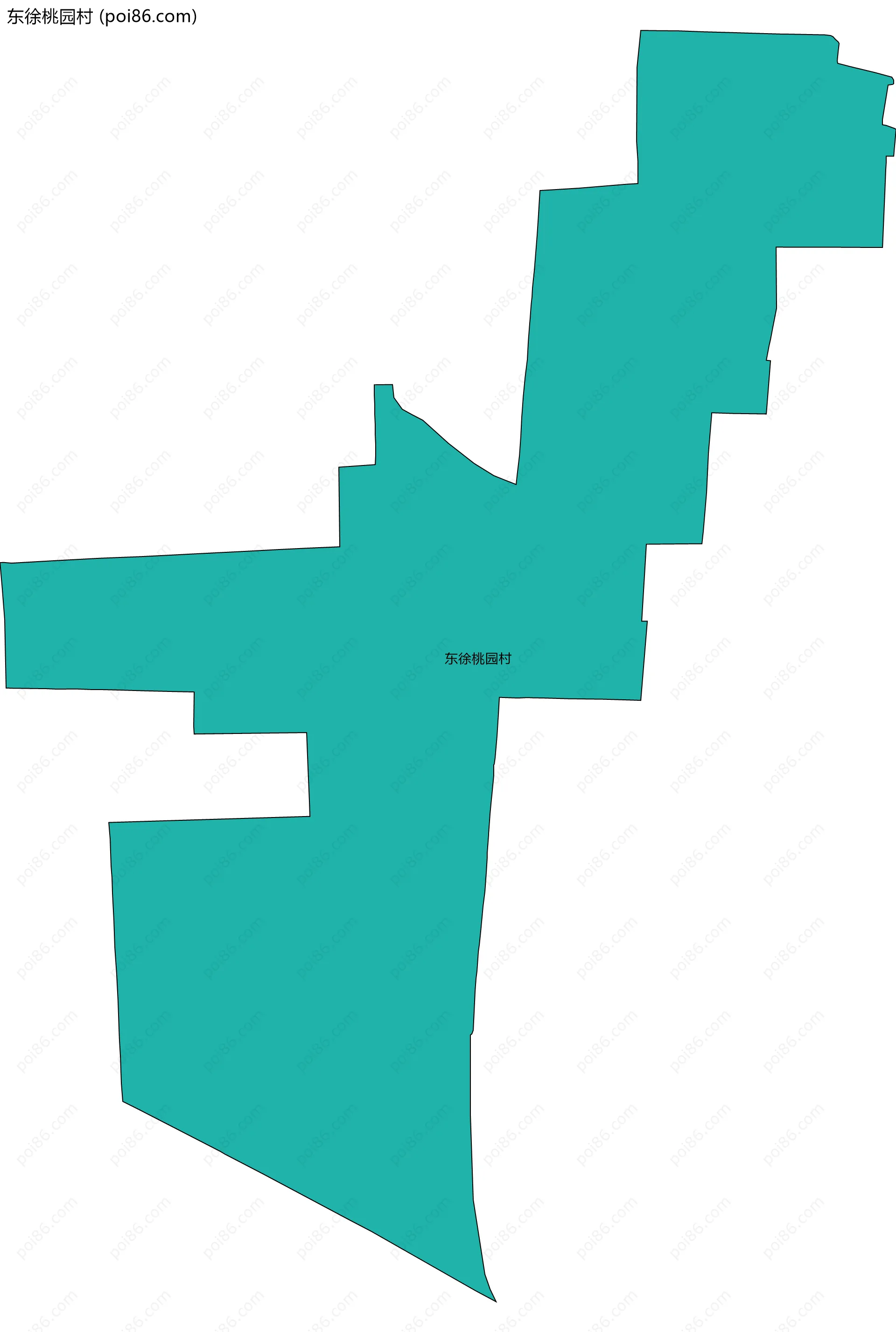 东徐桃园村边界地图
