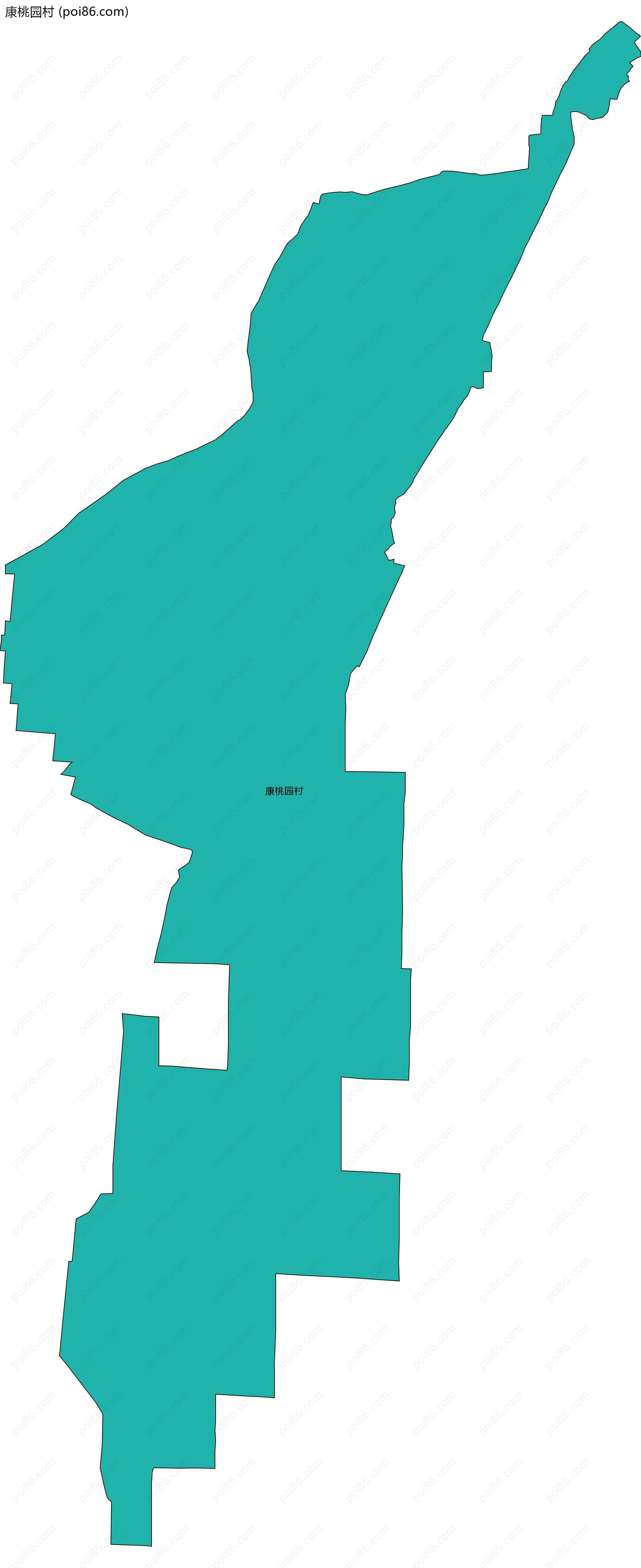 康桃园村边界地图