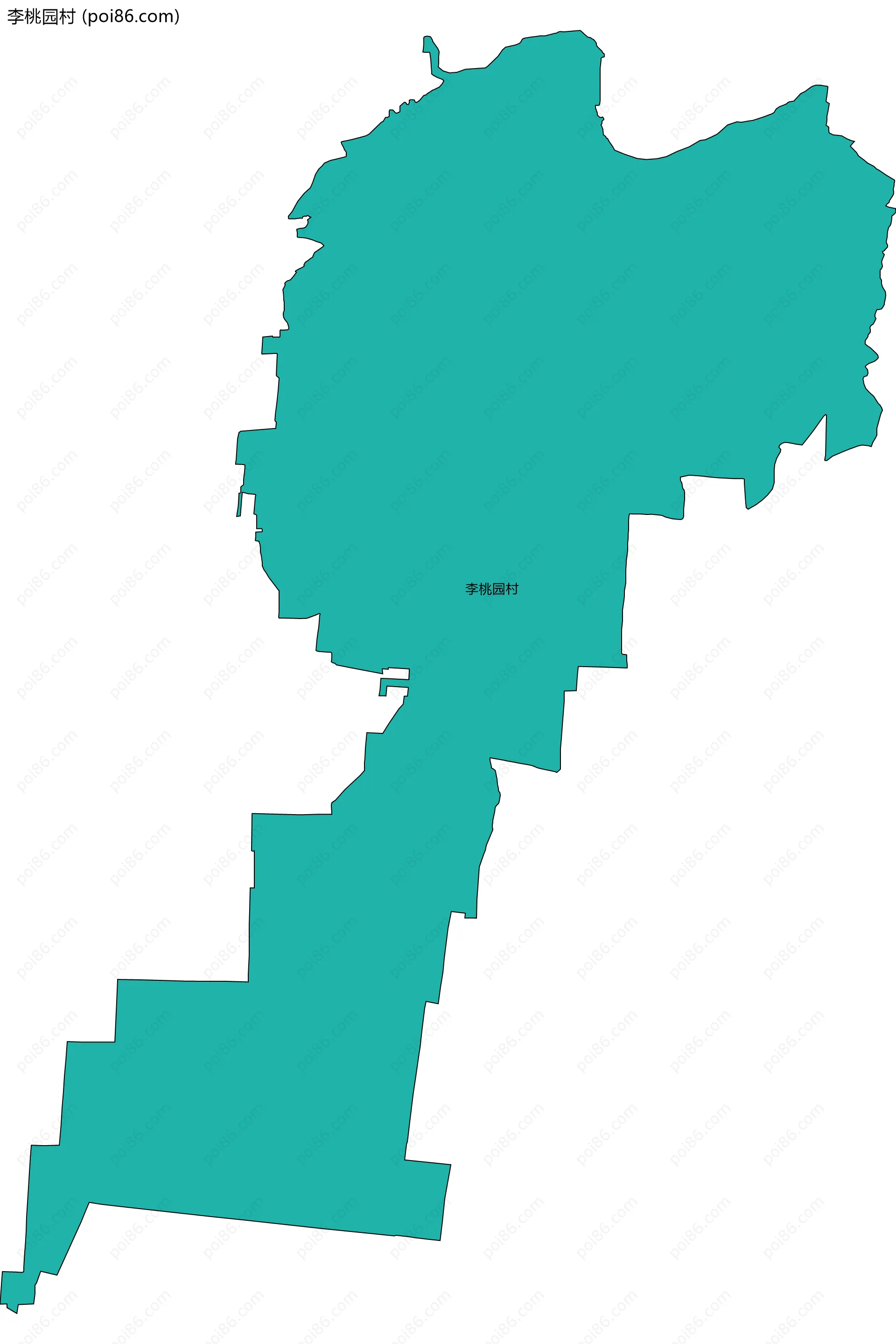 李桃园村边界地图