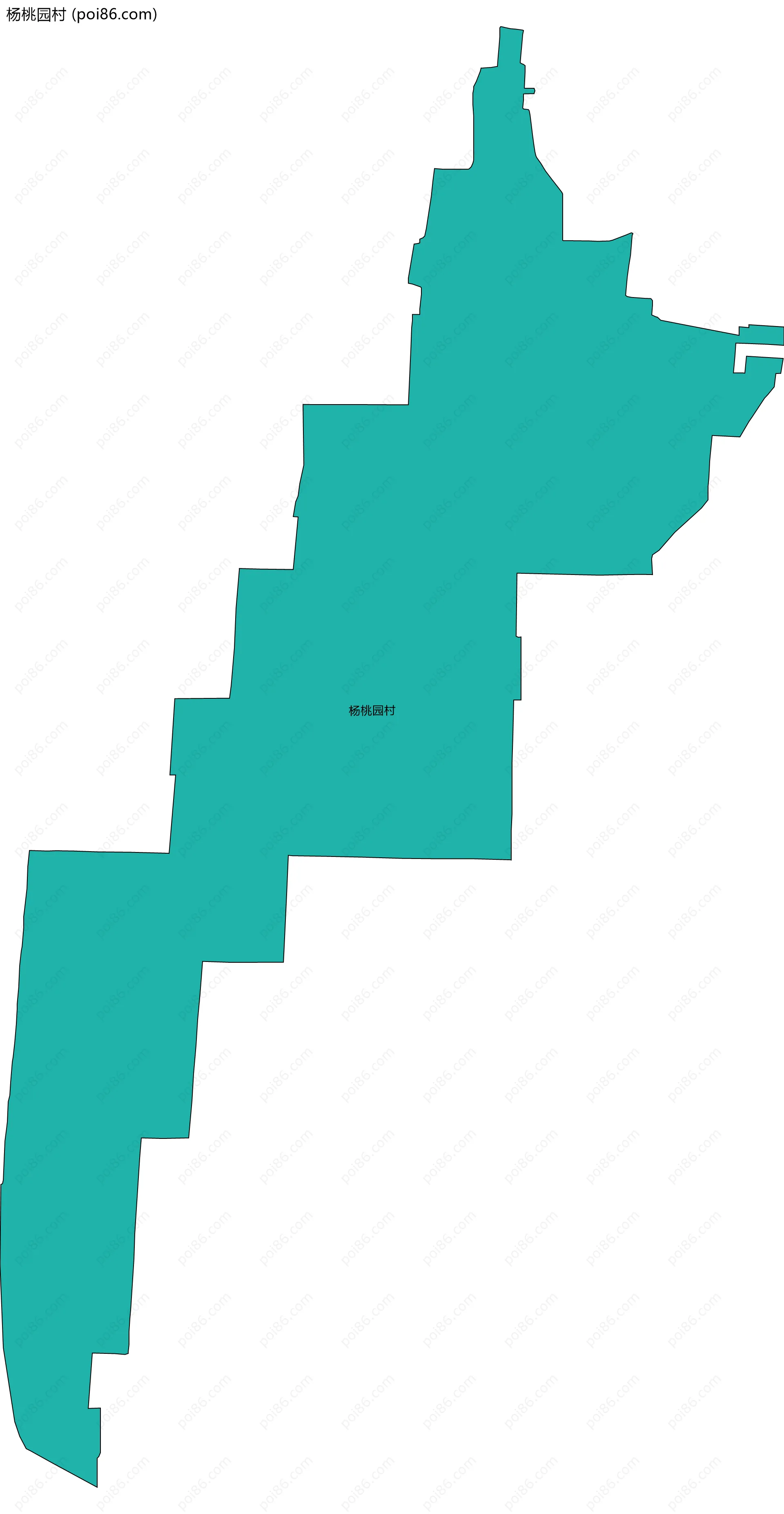 杨桃园村边界地图