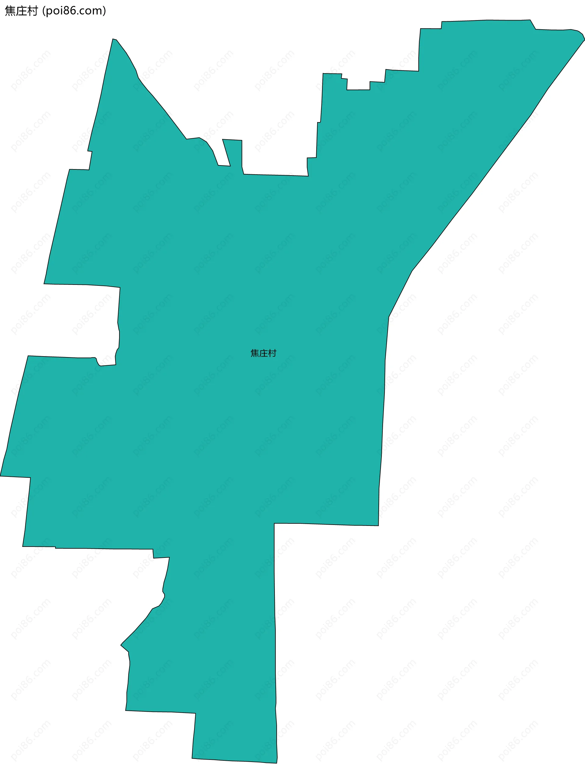 焦庄村边界地图
