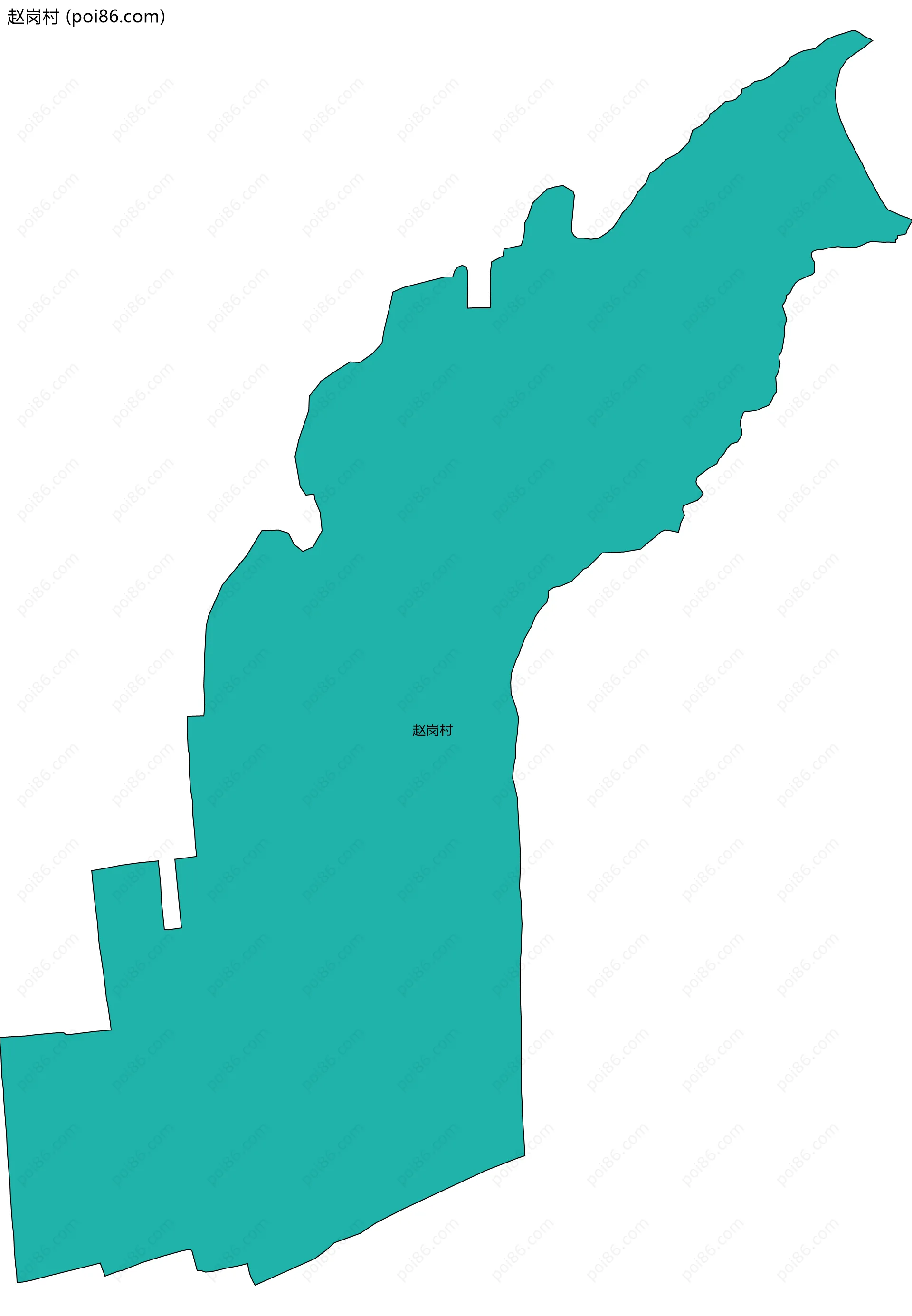 赵岗村边界地图