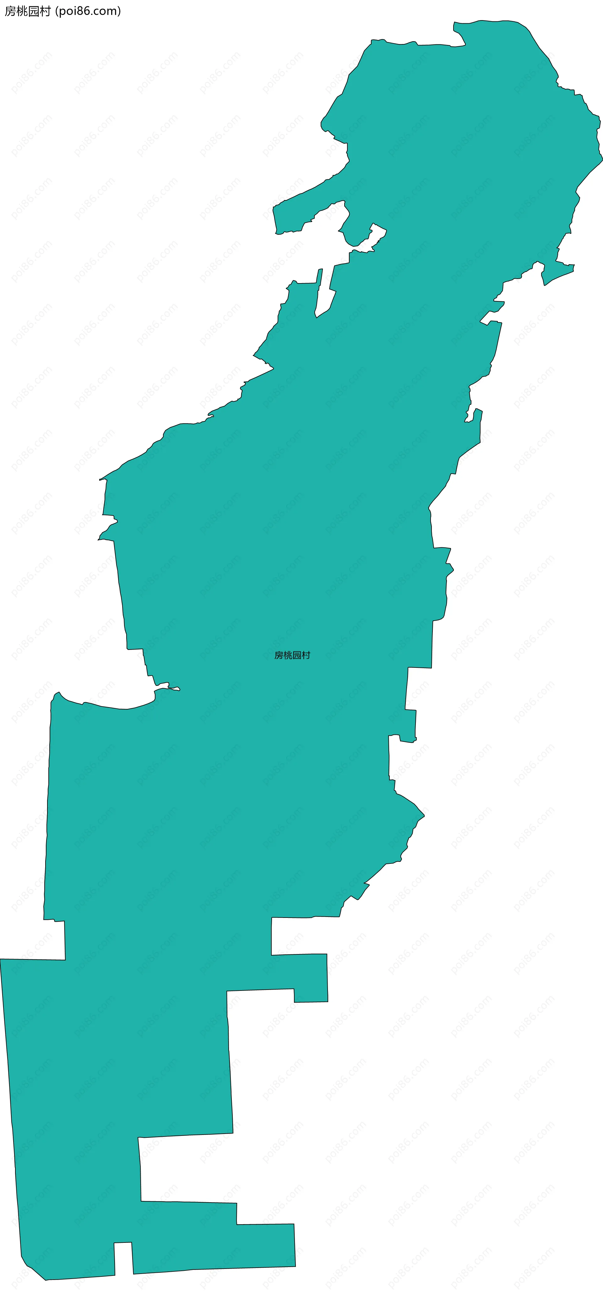 房桃园村边界地图