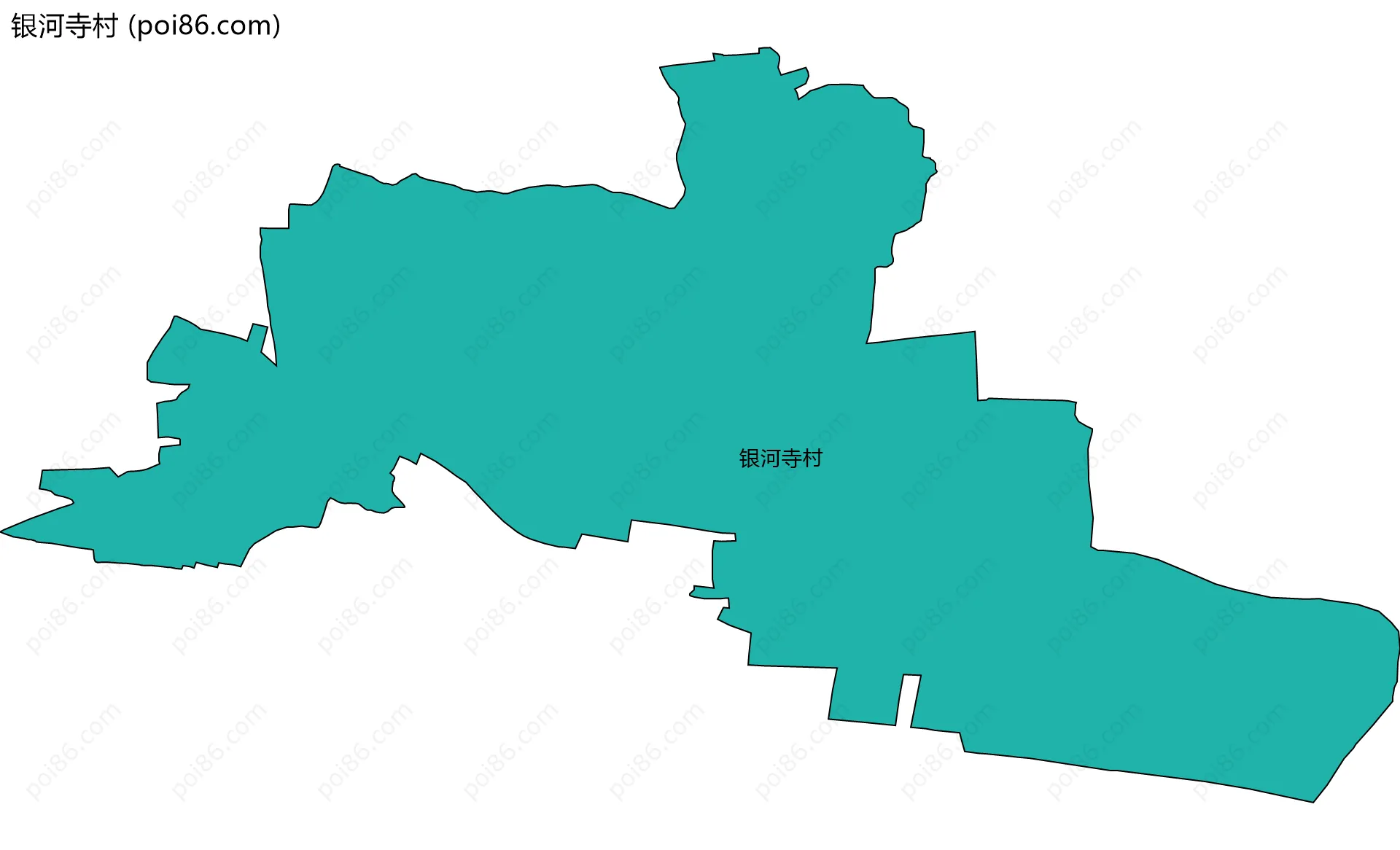 银河寺村边界地图