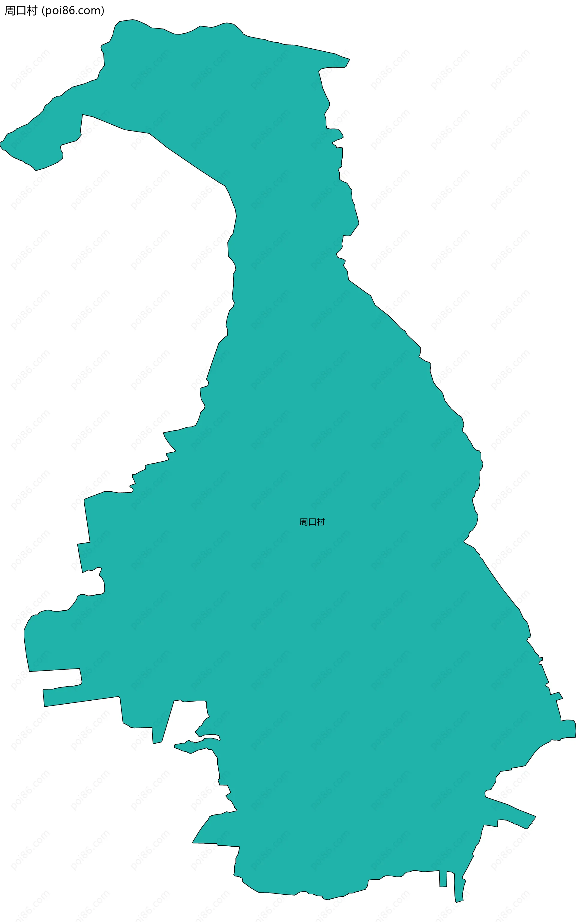 周口村边界地图