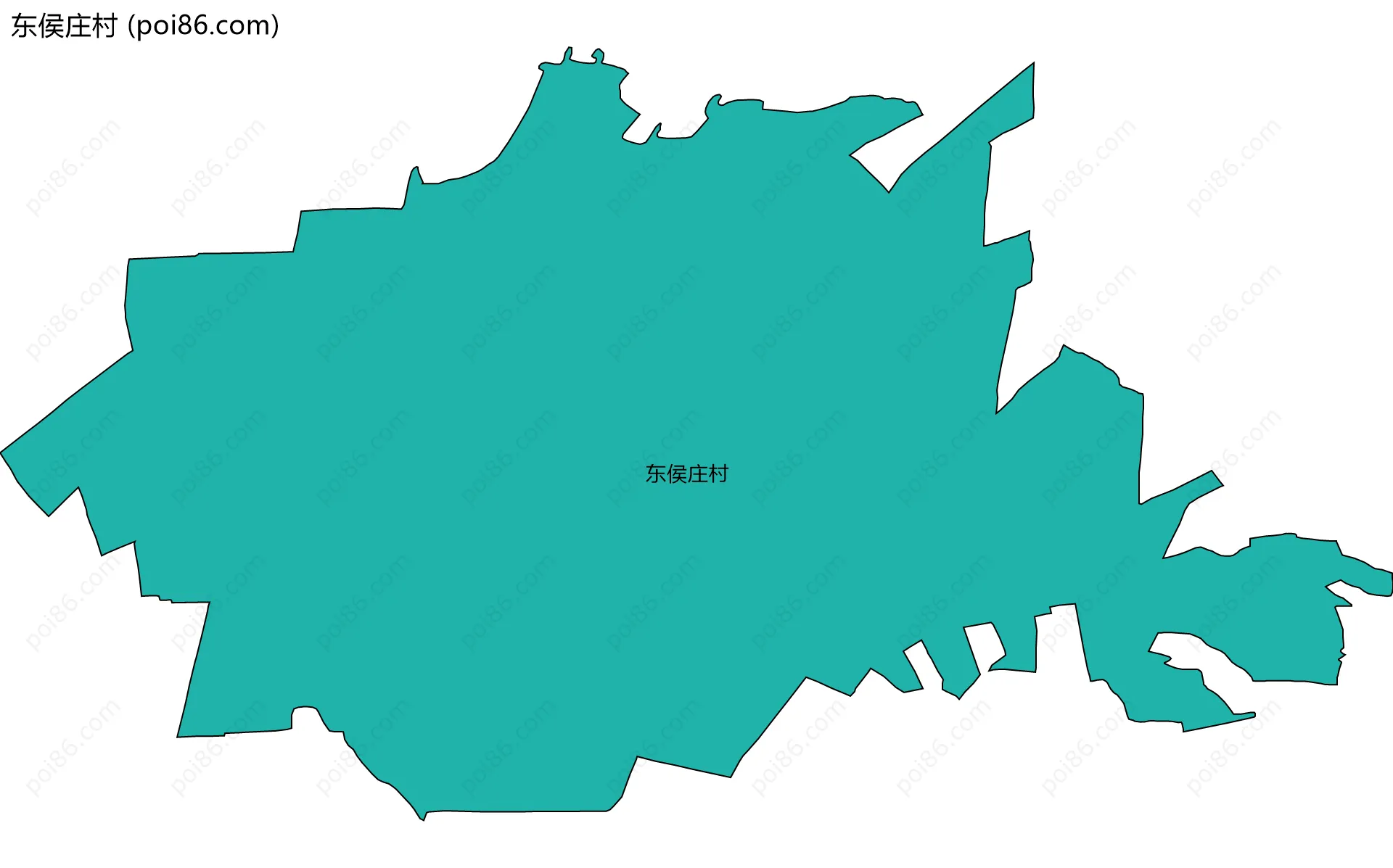东侯庄村边界地图