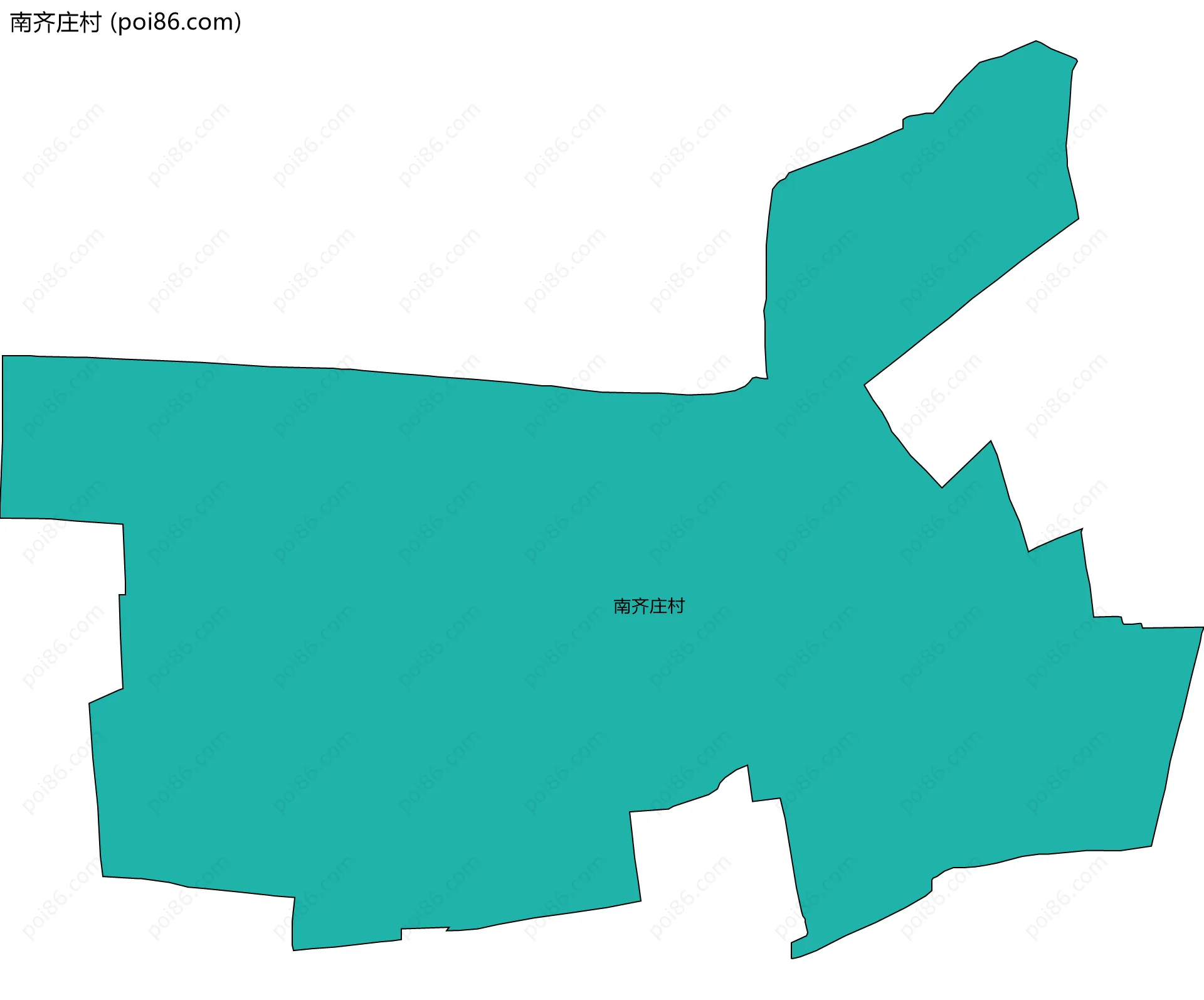 南齐庄村边界地图