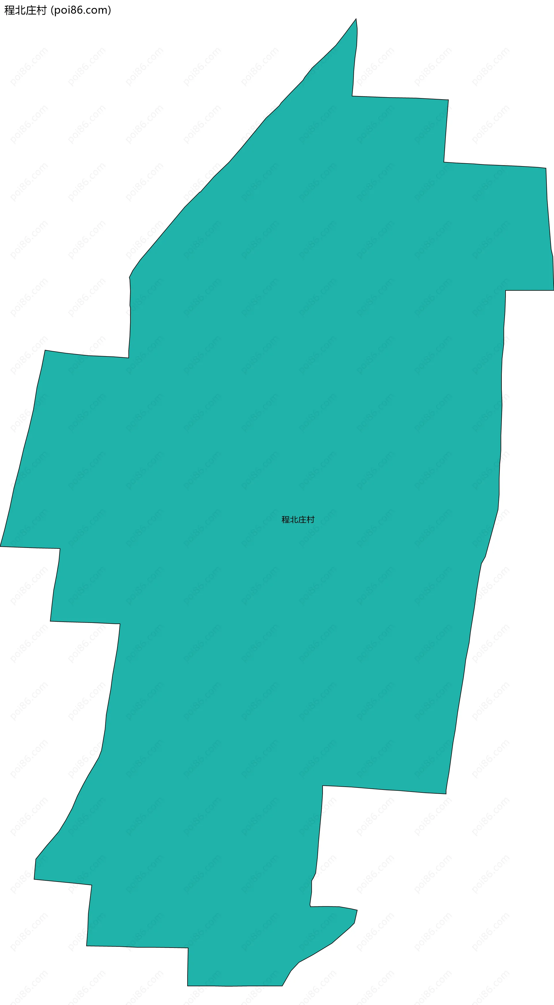 程北庄村边界地图