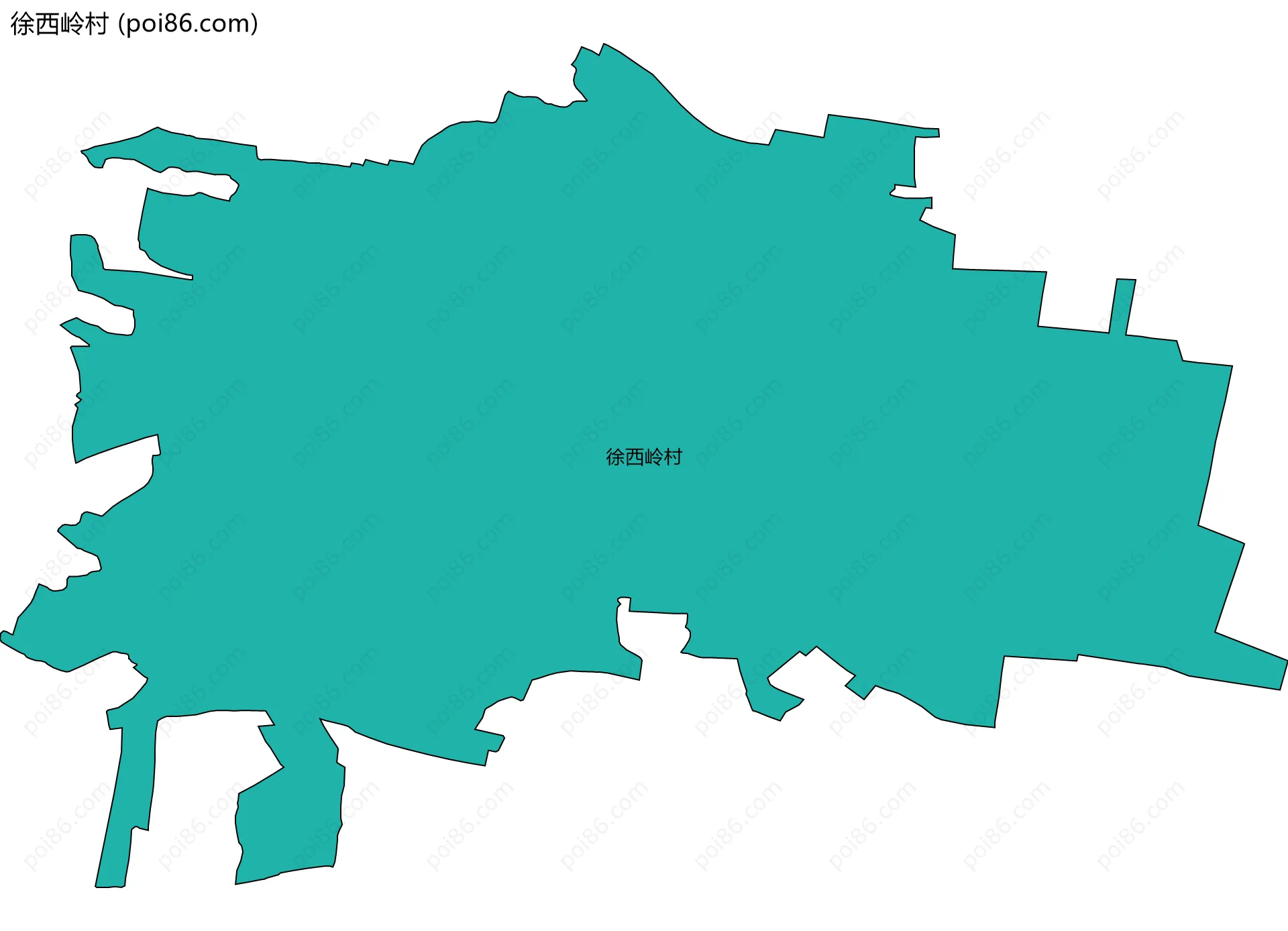 徐西岭村边界地图