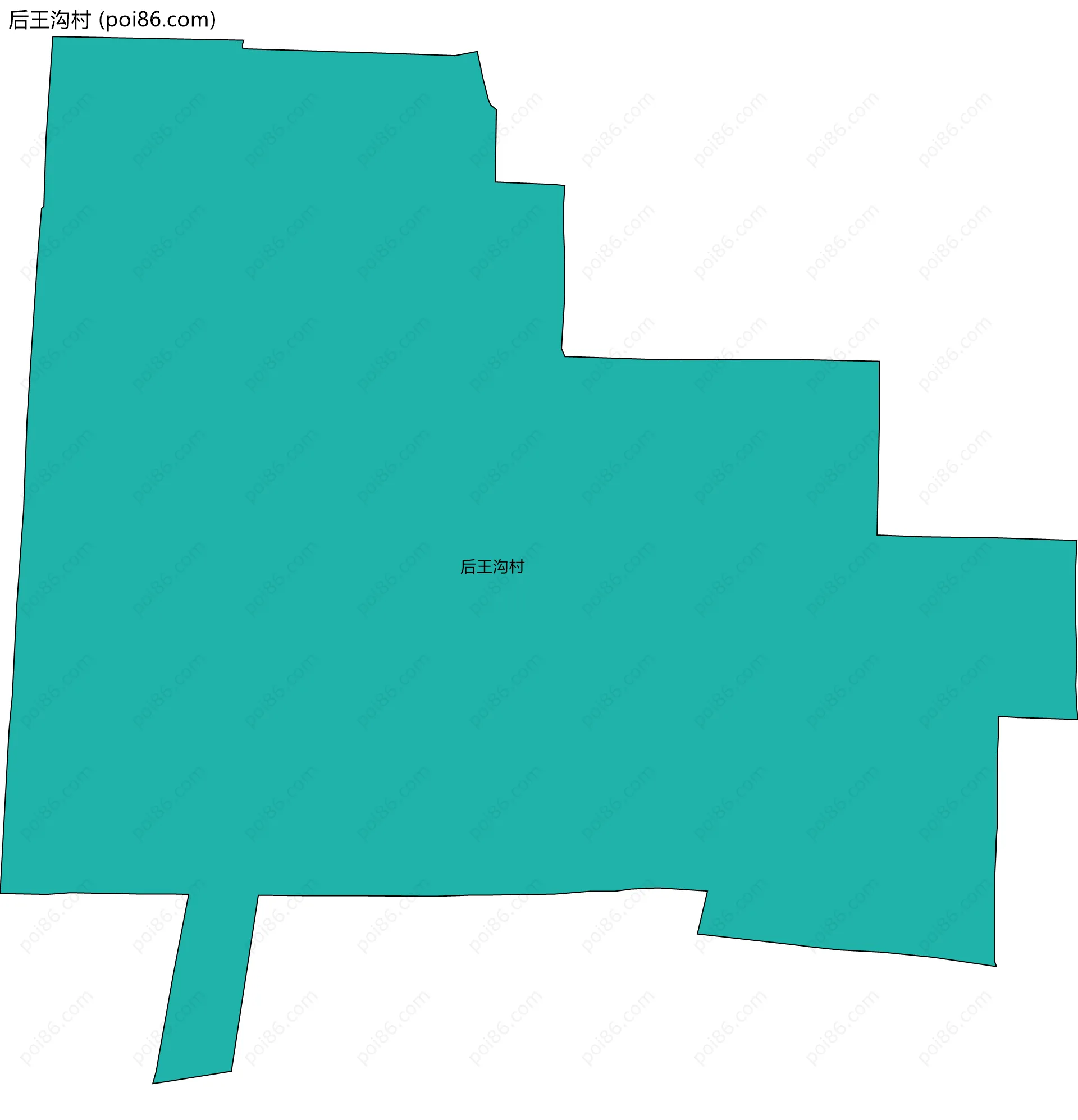 后王沟村边界地图