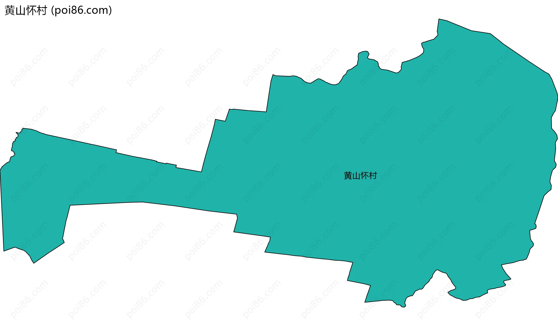 黄山怀村边界地图