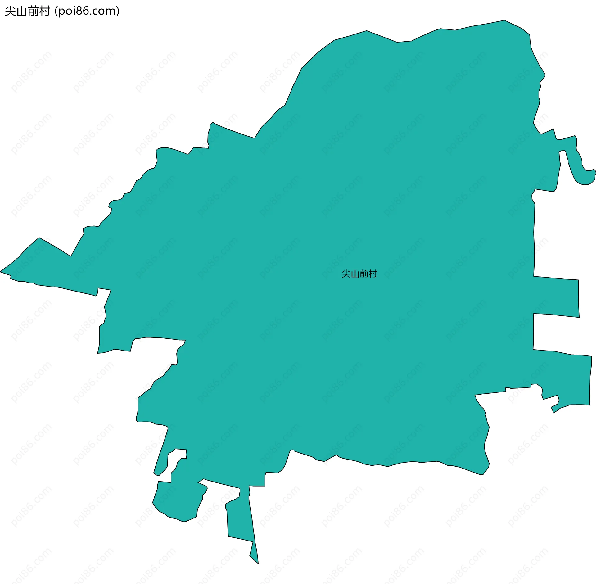尖山前村边界地图