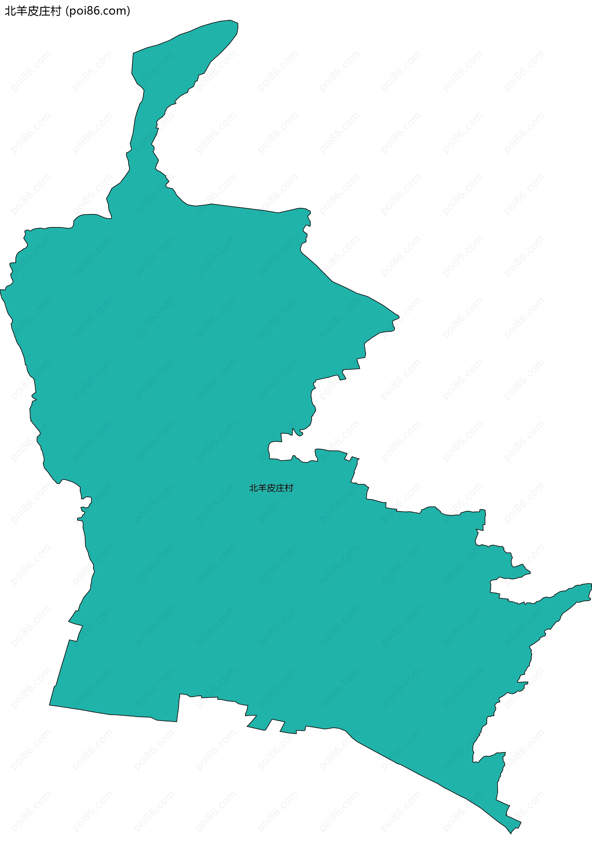 北羊皮庄村边界地图