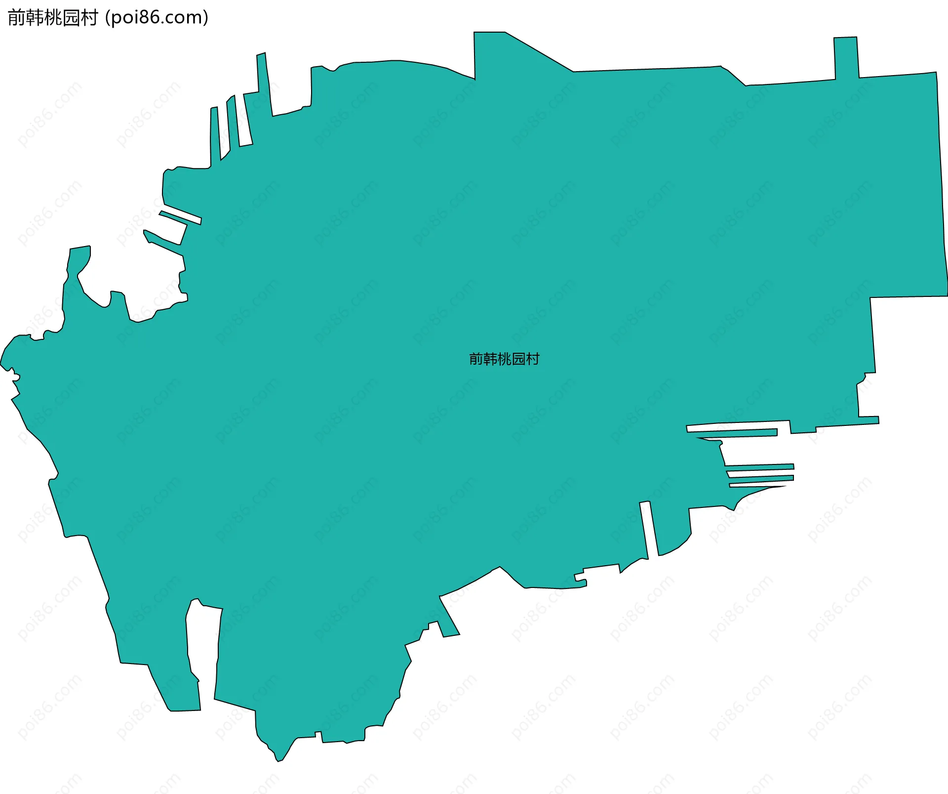 前韩桃园村边界地图