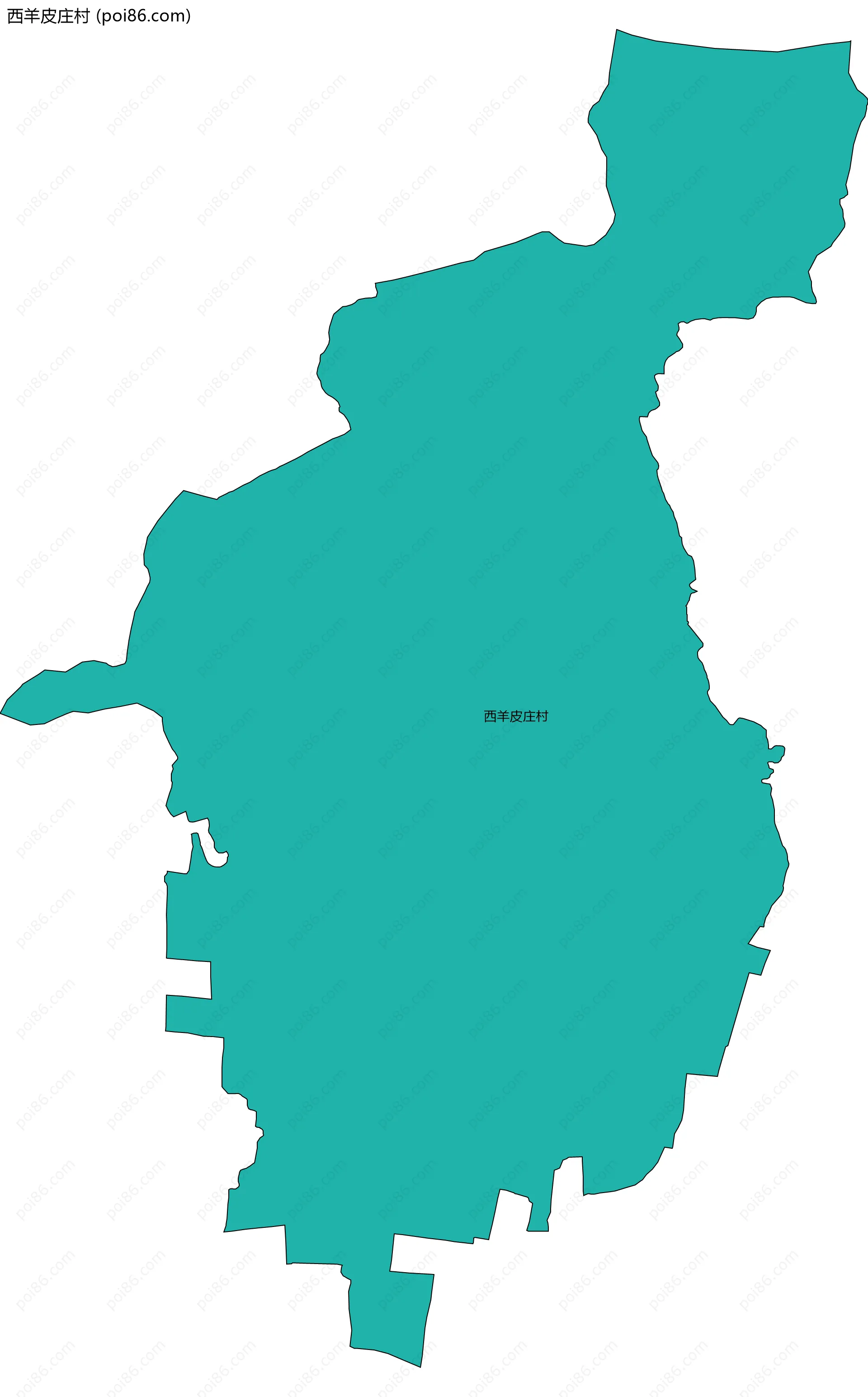 西羊皮庄村边界地图