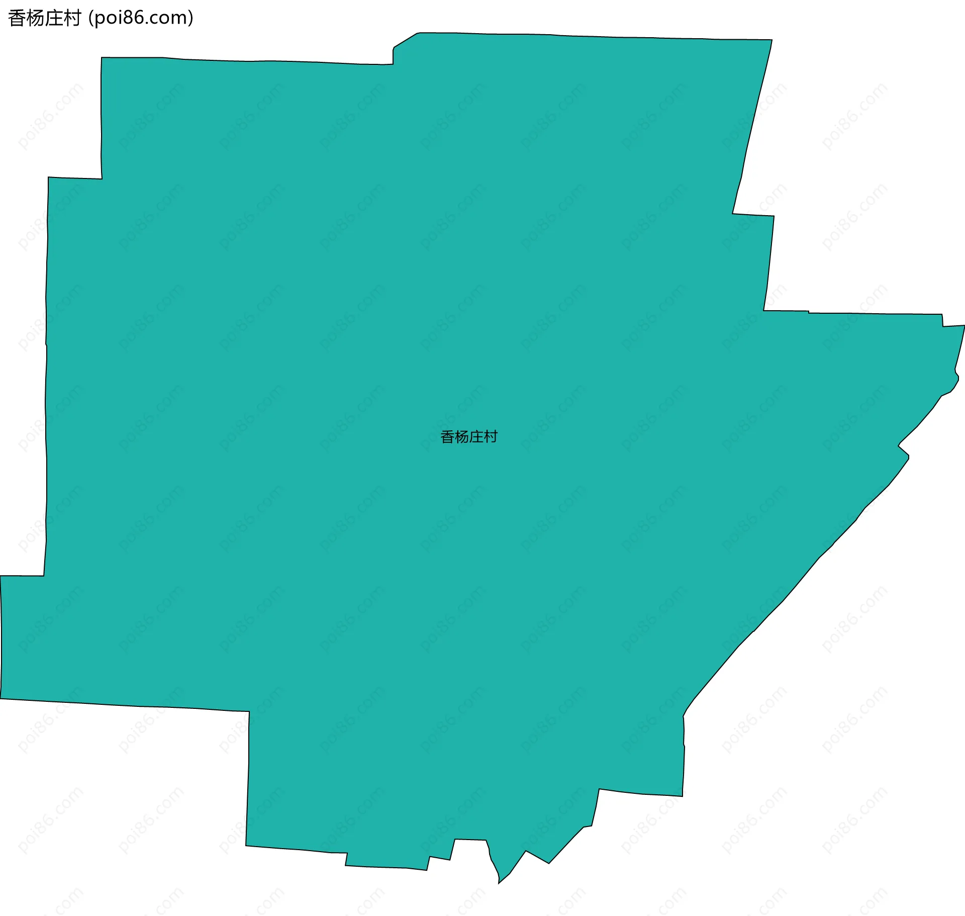 香杨庄村边界地图